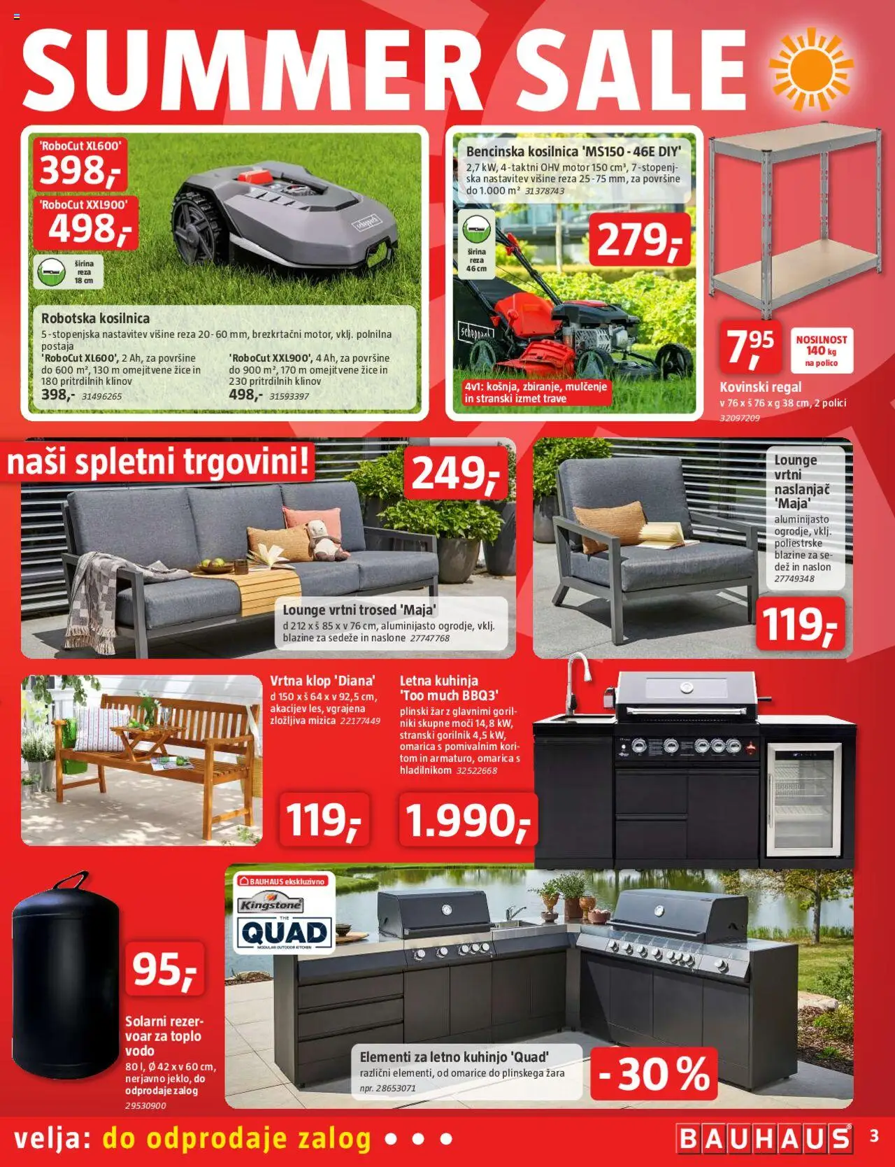 Bauhaus katalog │ velja od 31.07.2025 | Stran: 3 | Izdelki: Mizica, Naslanjač, Kosilnica, Robotska kosilnica