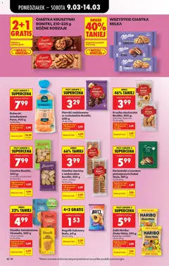 Pogląd oferty "Kruche ciasteczka Bonitki, 300 g: wiśniowe, kakaowe, Kruche ciasteczka Bonitki, 300 g, wiśniowe, kakaowe" - ważna od 09.03.2026 | Strona: 58