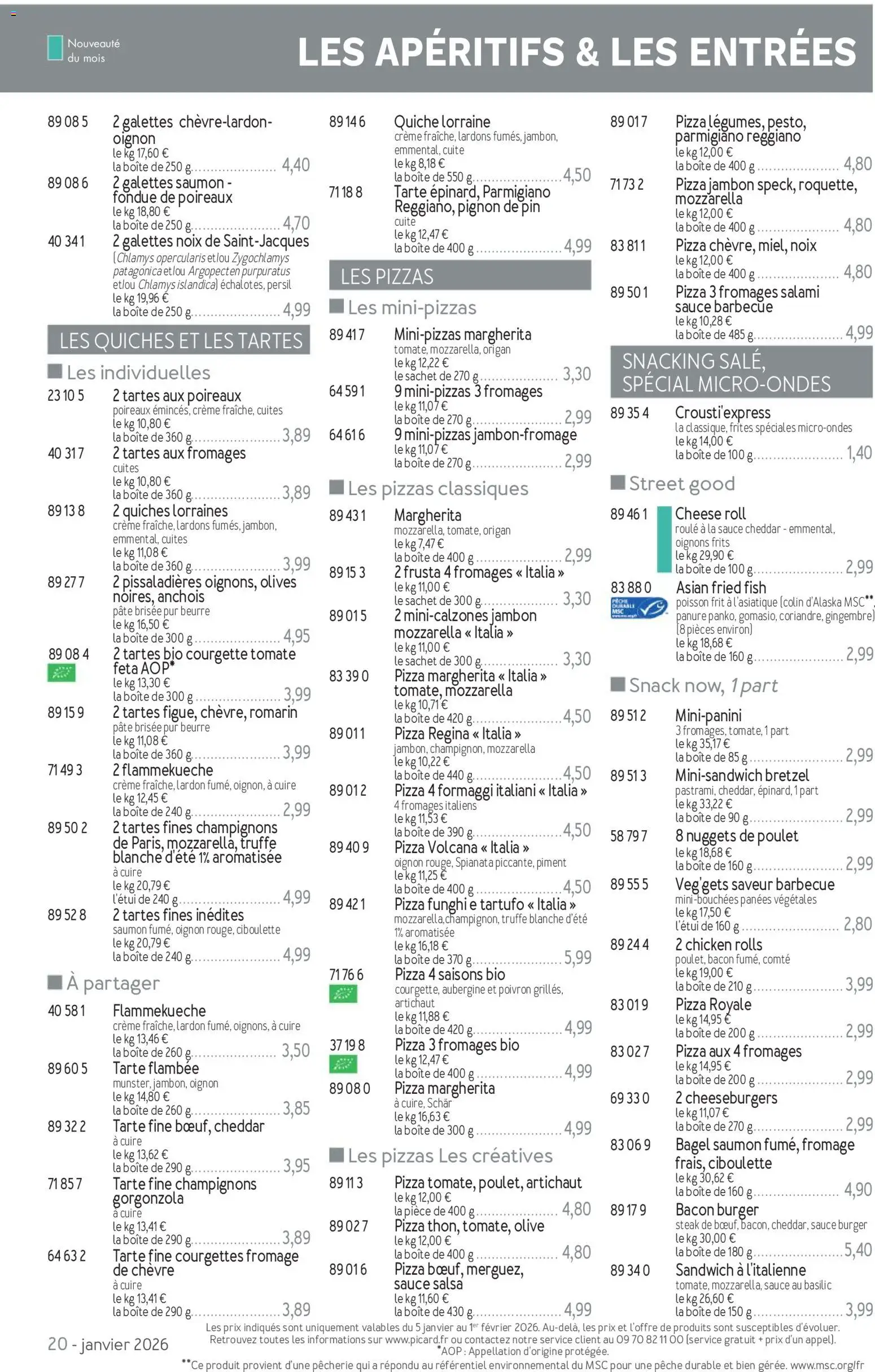 {H1} | Page: 20 | Produits: Anchois, Oignon, Piment, Salami