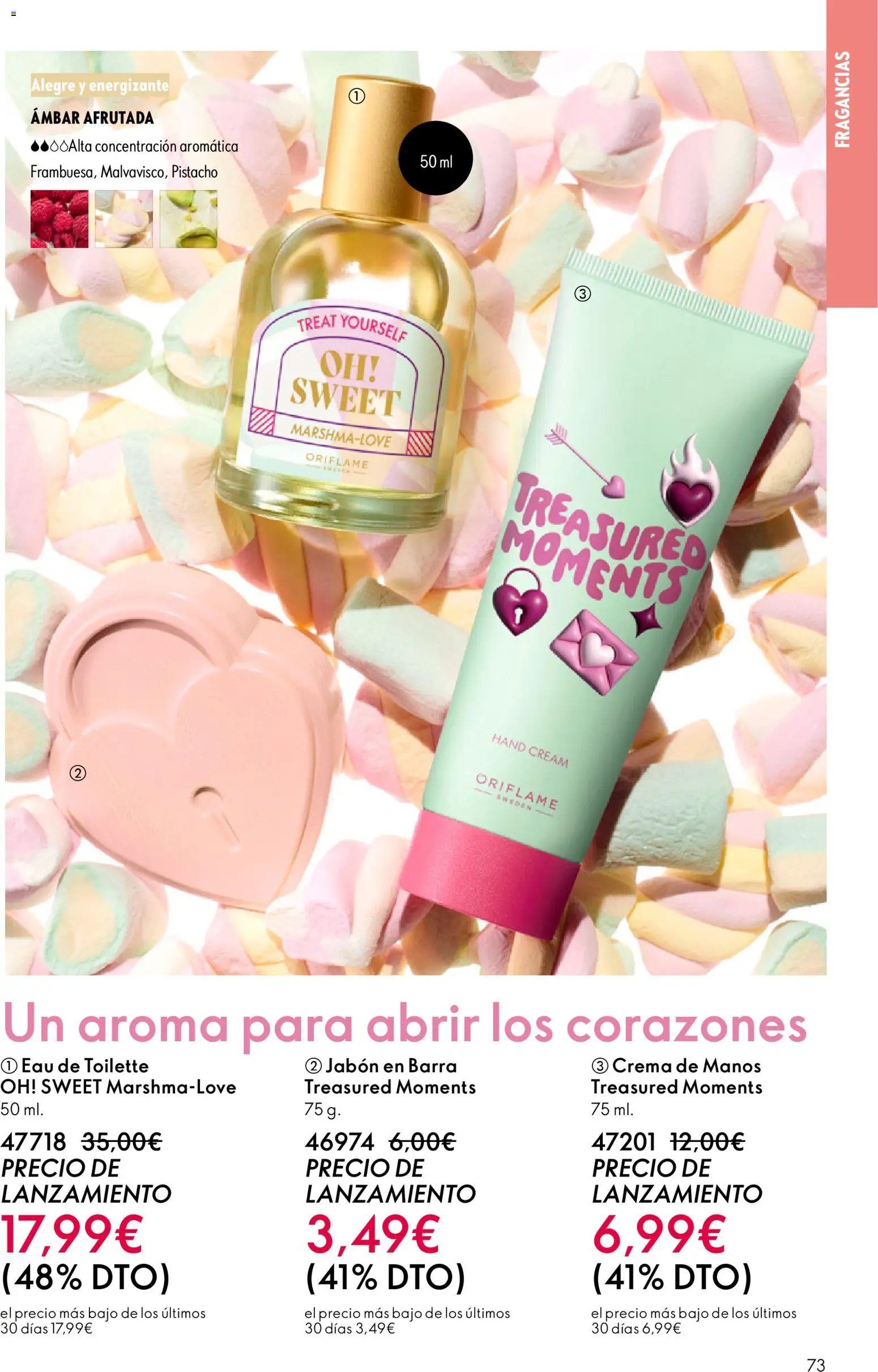 Oriflame - Catálogo Campaña 3 │ válido desde el 18.02.2026 | Página: 73 | Productos: Eau de toilette, Crema de manos, Jabón, Jabón en barra