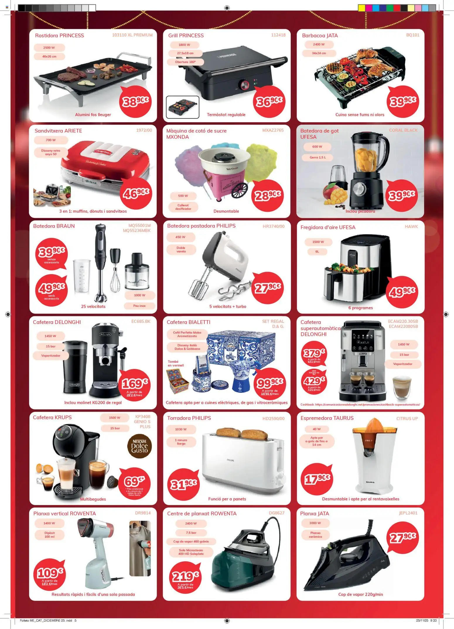 Mi Electro folleto Catalan │ válido desde el 01.12.2025 | Página: 5 | Productos: Café, Barbacoa, Cafetera, Donuts
