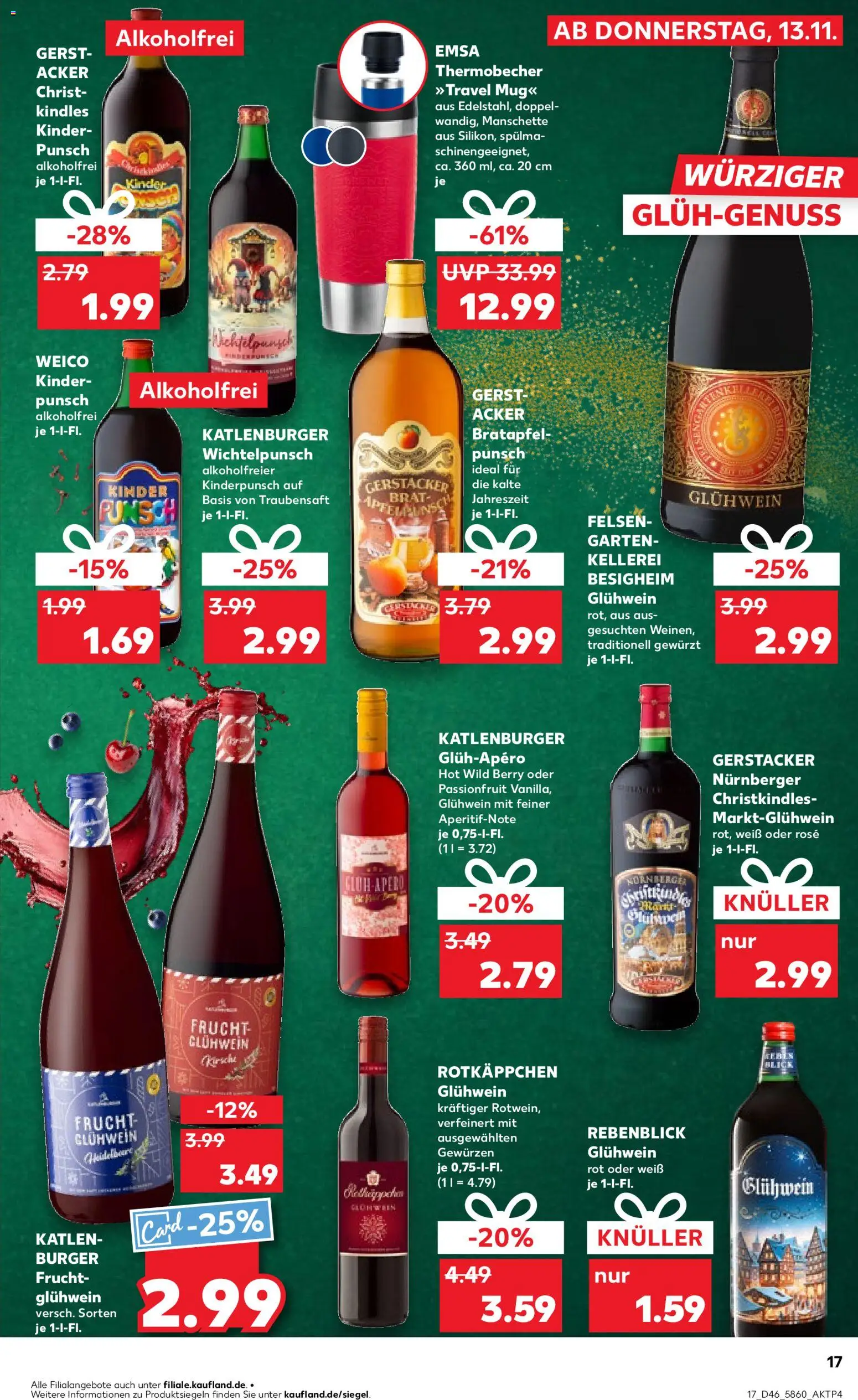 Kaufland prospekt Stuttgart	 – gültig ab 13.11.2025 | Seite: 17 | Produkte: Burger, Apple, Rotkäppchen