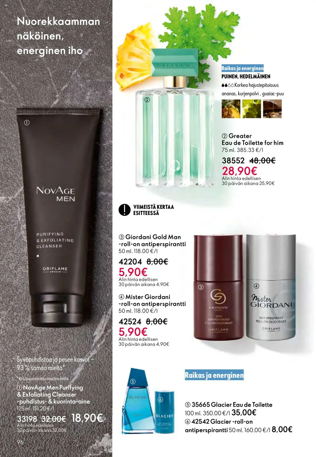Oriflame - Esite 13 – voimassa 14.09.2025 alkaen | Sivu: 96 | Tuotteet: Eau de toilette, Antiperspirantti