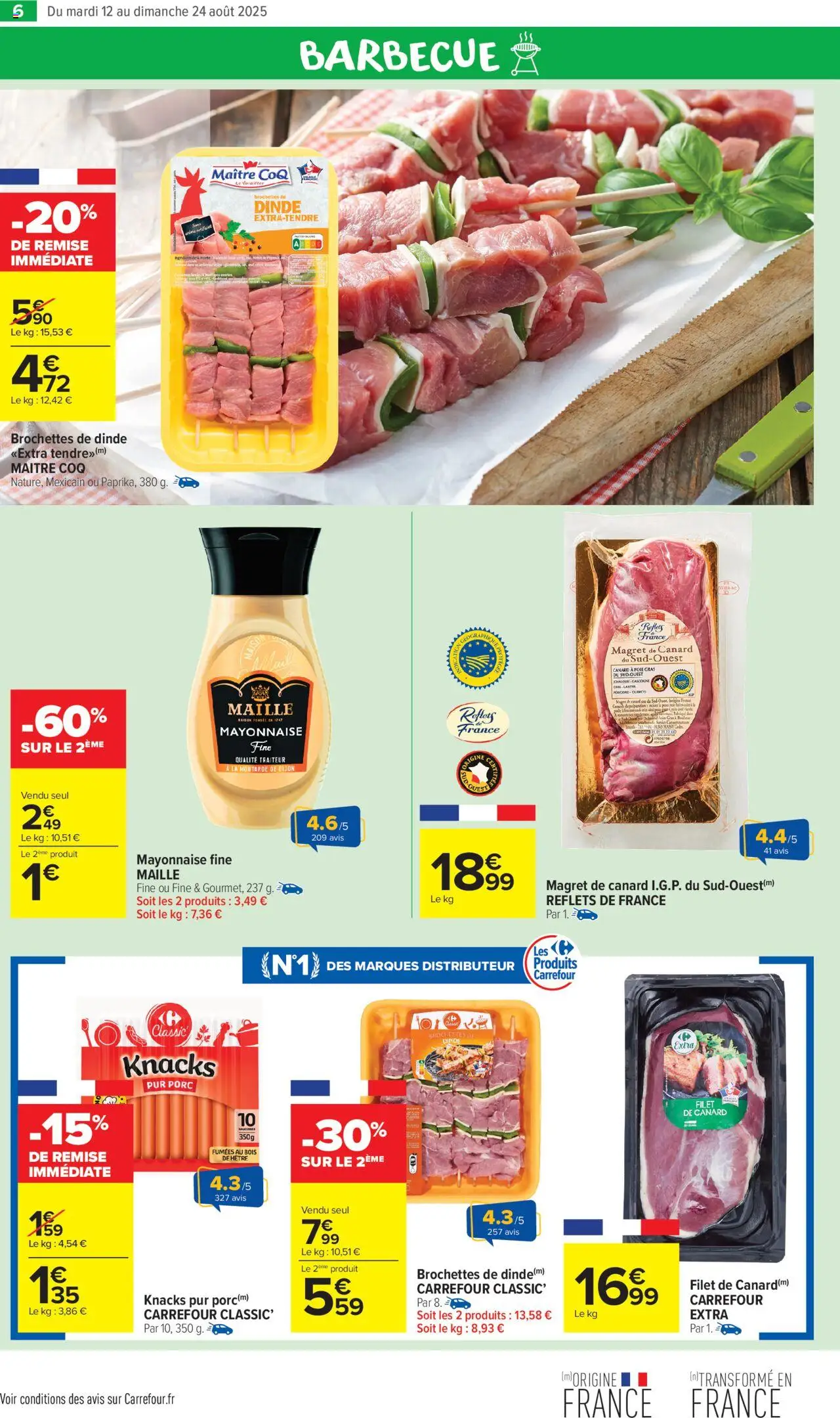  | Page: 8 | Produits: Barbecue, Mayonnaise, Moutarde, Porc