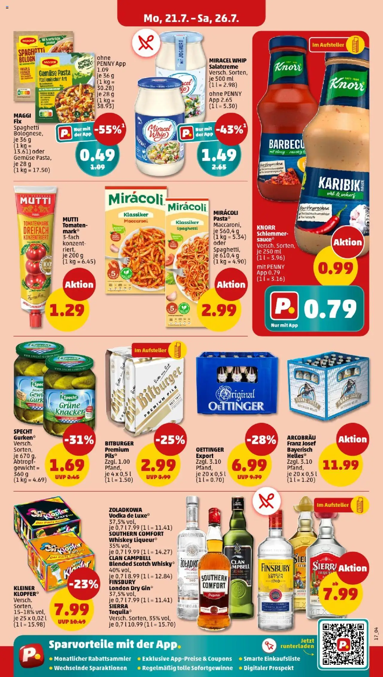 Penny - Bayern  - gültig ab dem 21.07.2025 | Seite: 17 | Produkte: Gewicht, Pils, Vodka, Gin