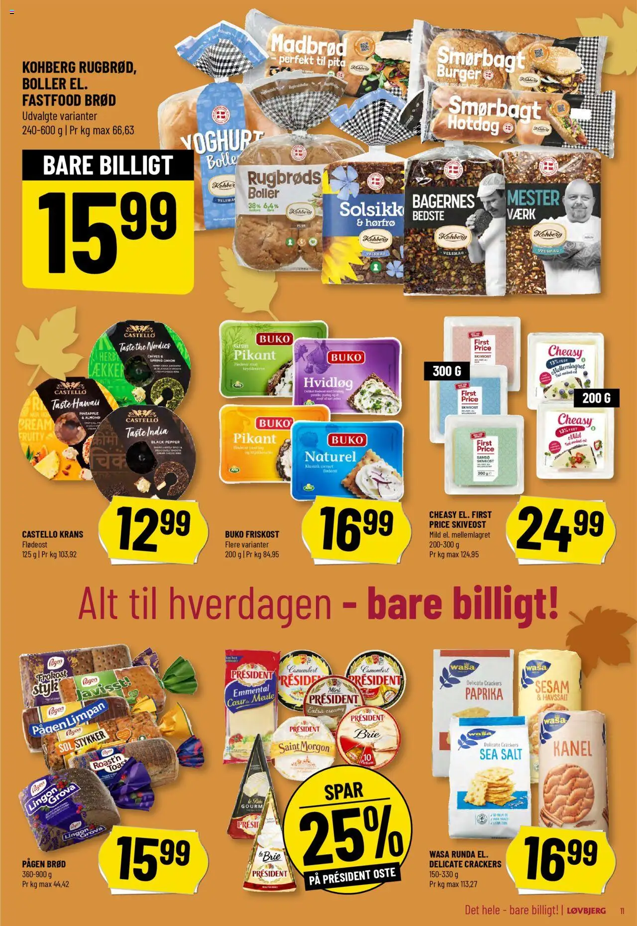 Løvbjerg tilbudsavis – gyldig fra 10.10.2025 | Side: 11 | Produkter: Yoghurt, Brød, Skiveost, Paprika