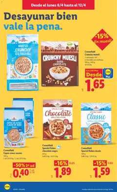 Vista previa Lidl folleto válido desde el 06.04.2026 | Página: 14 | Productos: Chocolate, Arroz, Copos