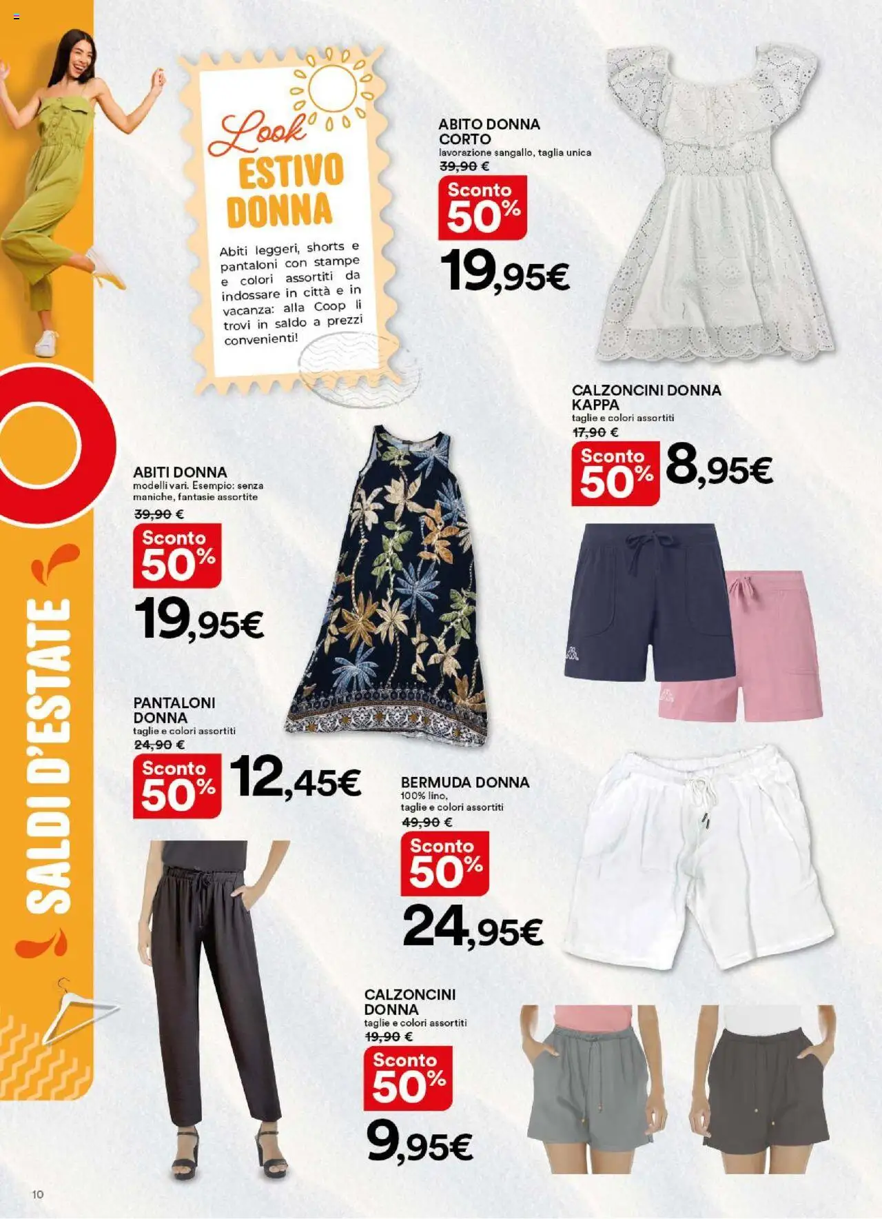 Volantino Ipercoop del 05.07.2025 | Pagina: 10 | Prodotti: Abiti, Pantaloni, Bermuda, Abito