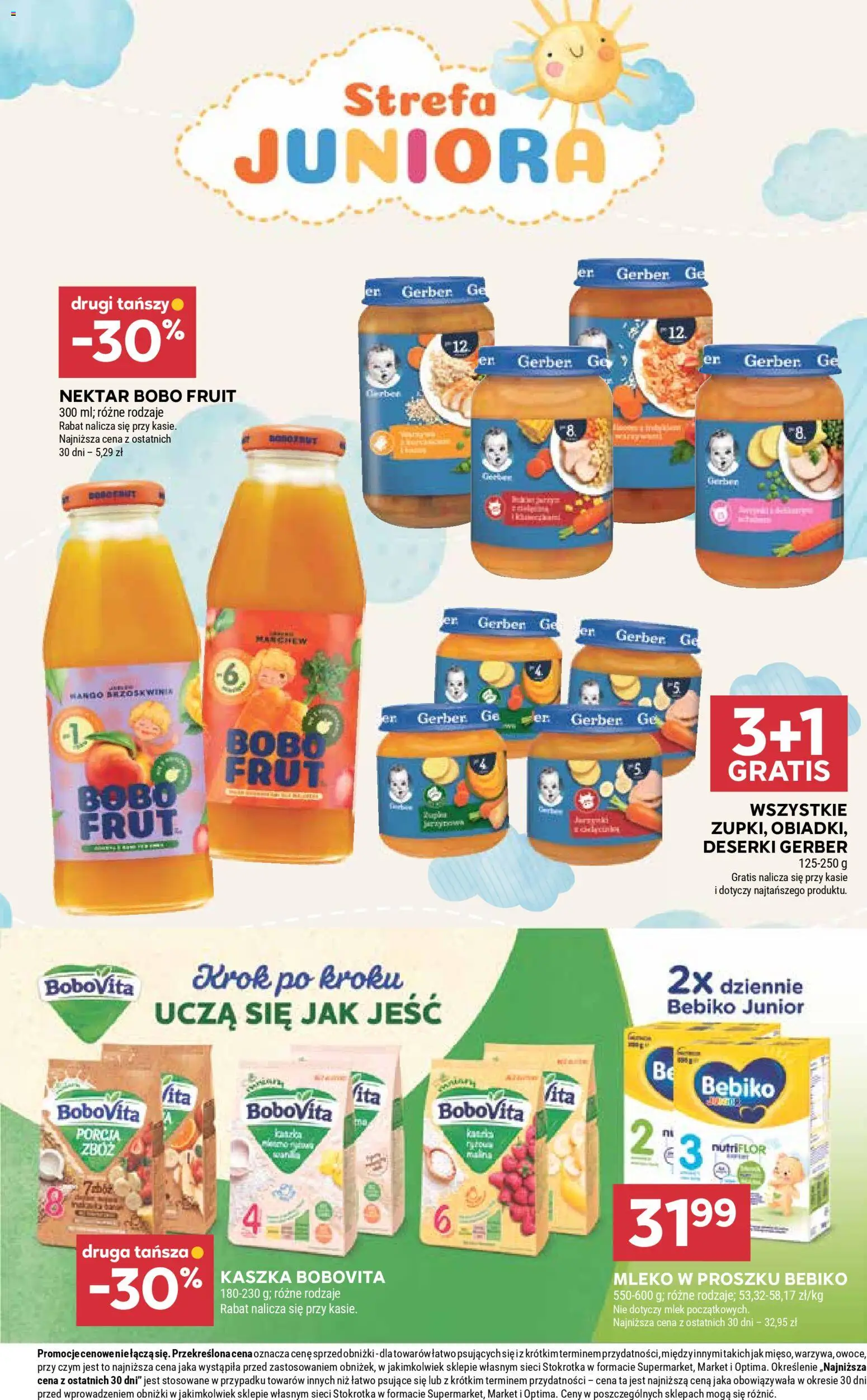 Stokrotka gazetka - Market od 29.04.2026 | Strona: 30 | Produkty: Stokrotka, Bobo frut, Mleko, Owoce