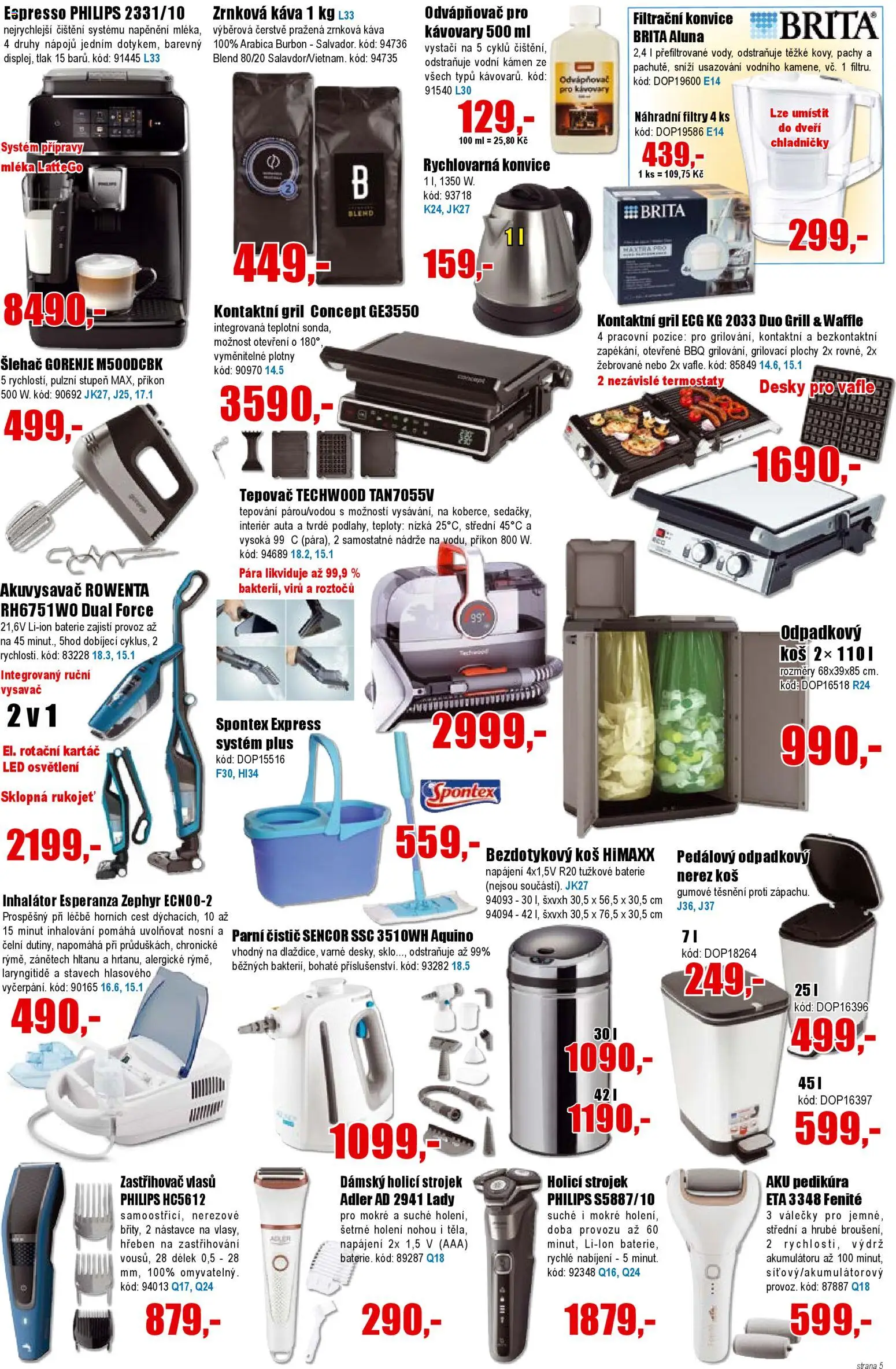 Eva supermarket leták od 22.04.2026 | Strana: 5 | Produkty: Tužkové baterie, Holicí strojek, Baterie, Koš