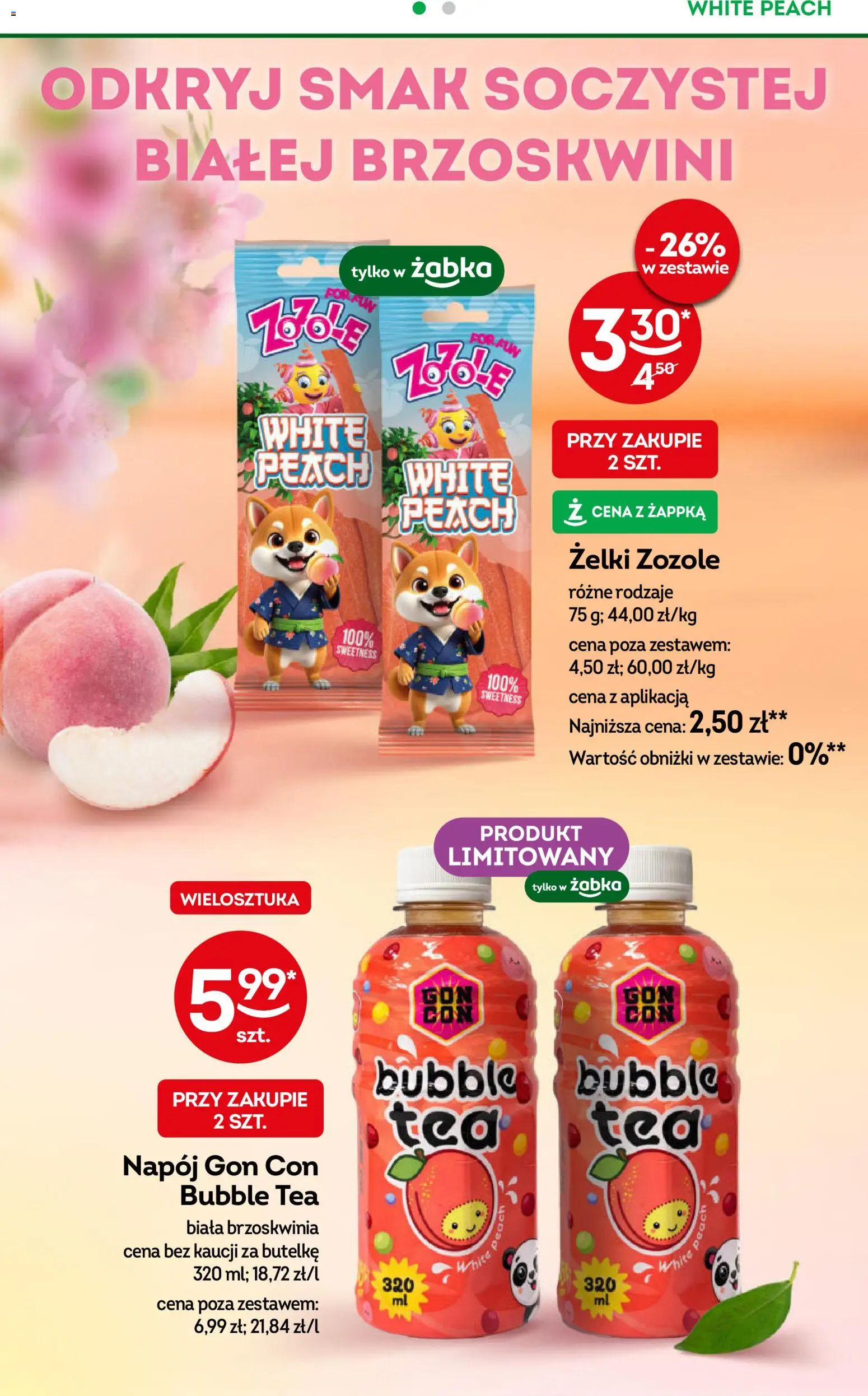 Żabka gazetka od 08.04.2026 | Strona: 28 | Produkty: Brzoskwinia, Żelki