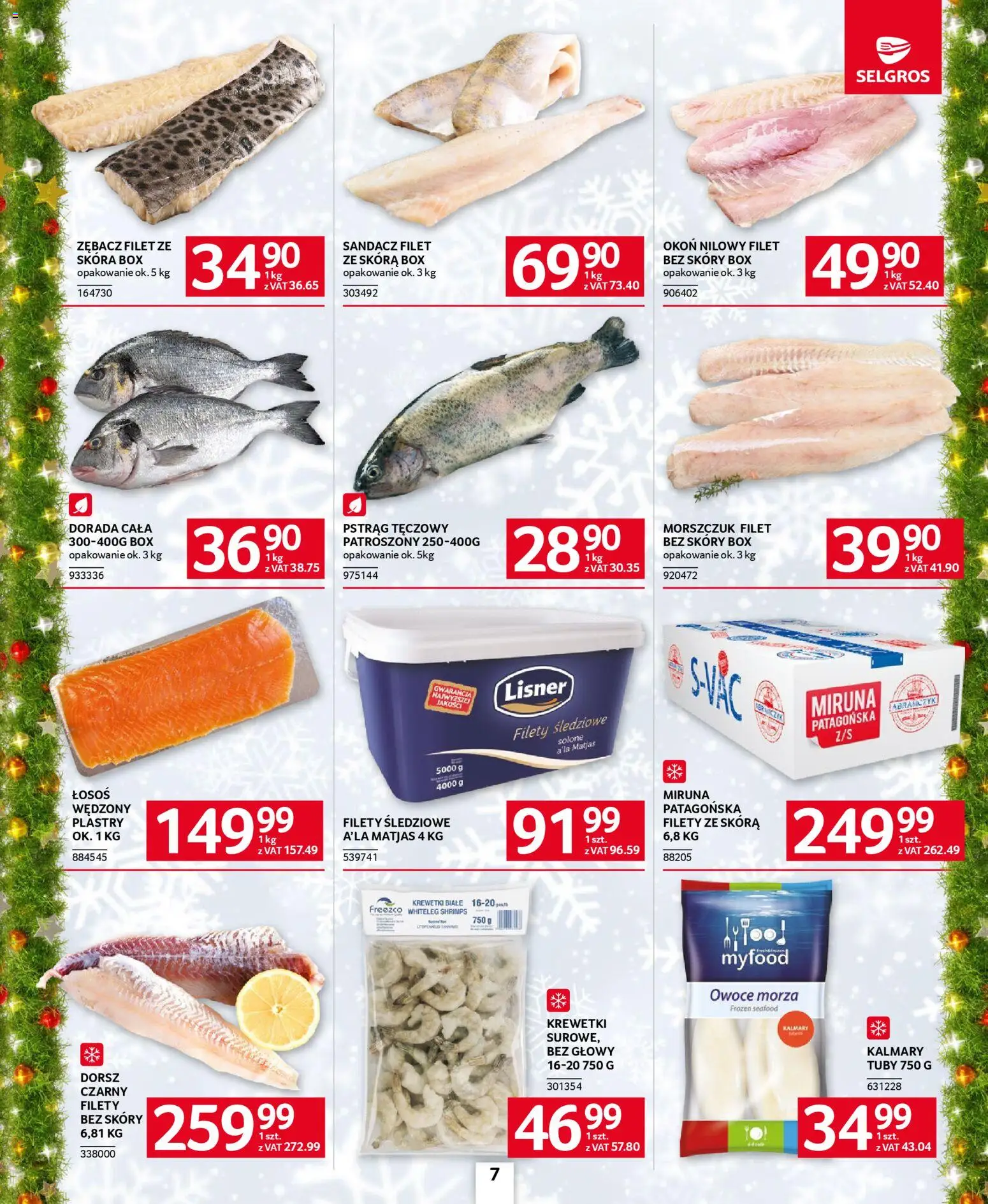 Selgros cash&carry Gazetka - Oferta dla gastronomii od 20.11.2025 | Strona: 7 | Produkty: Krewetki białe, Dorada, Owoce, Owoce morza