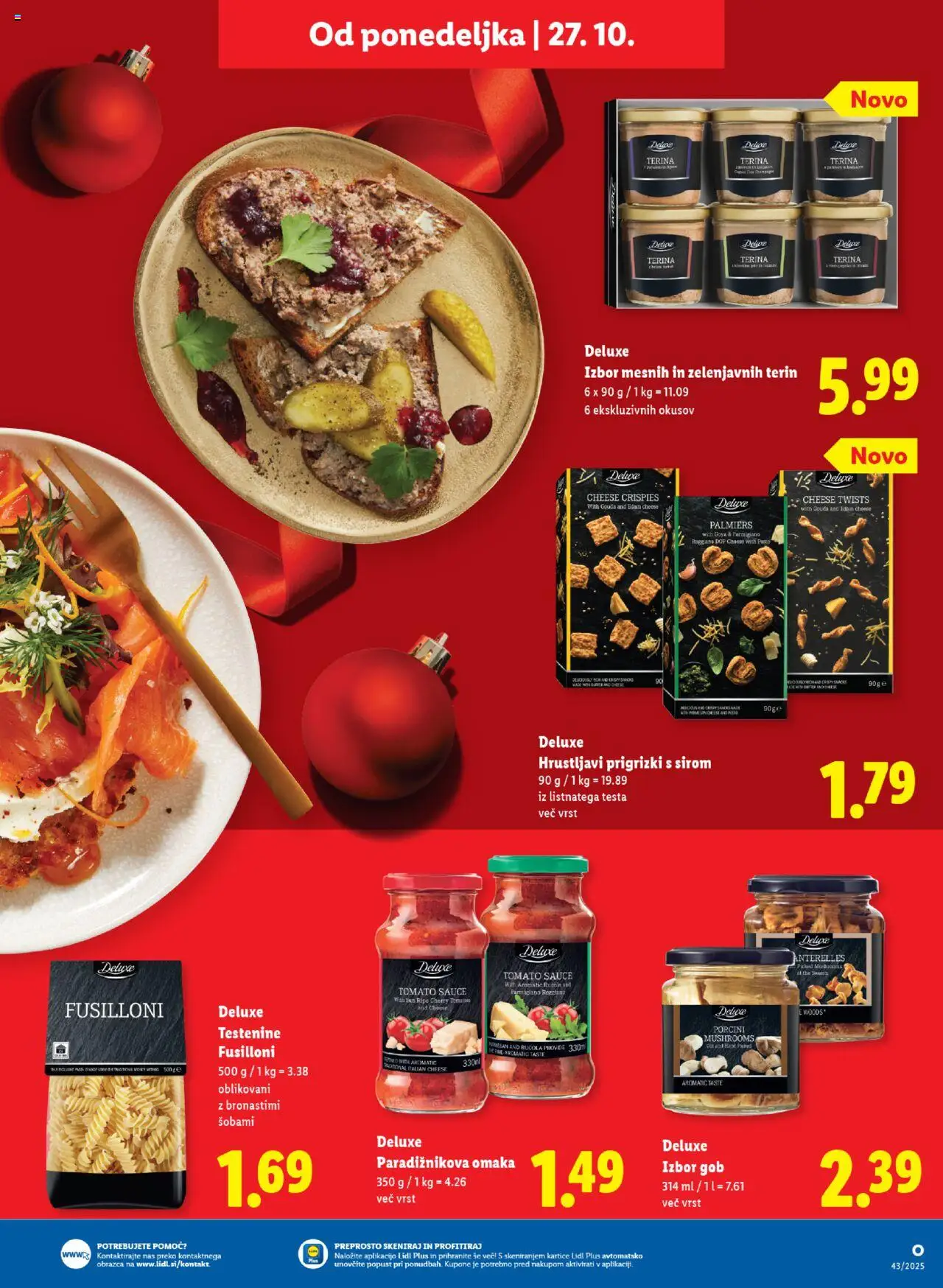 Novi Lidl katalog ponudbe – veljaven od 23.10.2025 | Stran: 47 | Izdelki: Prigrizki, Testenine, Omaka