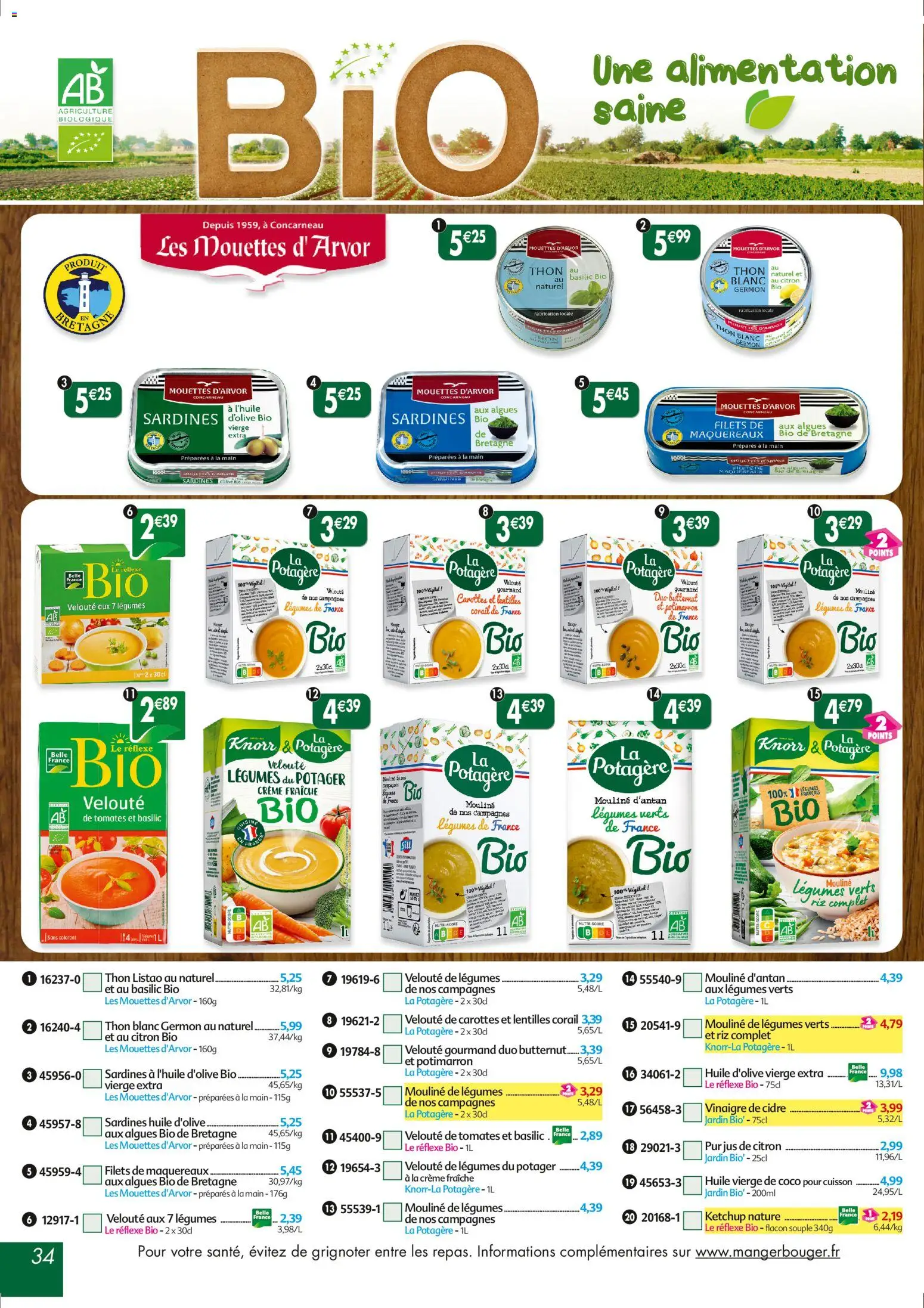 {H1} | Page: 34 | Produits: Algues, Jus de citron, Butternut, Huile