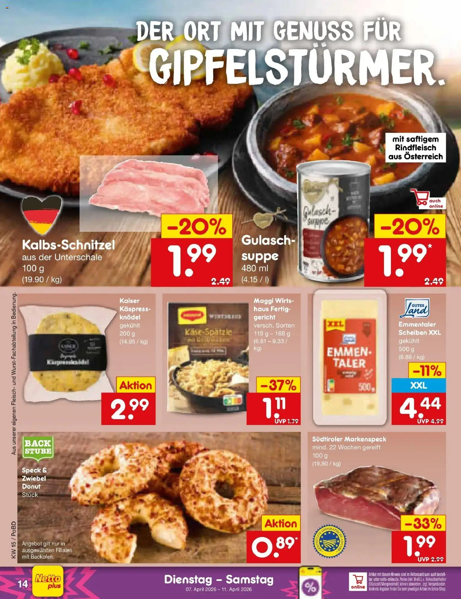 Netto Marken-Discount Prospekt Selb	 – gültig ab 05.04.2026 | Seite: 16 | Produkte: Maggi, Käse, Rindfleisch, Fleisch