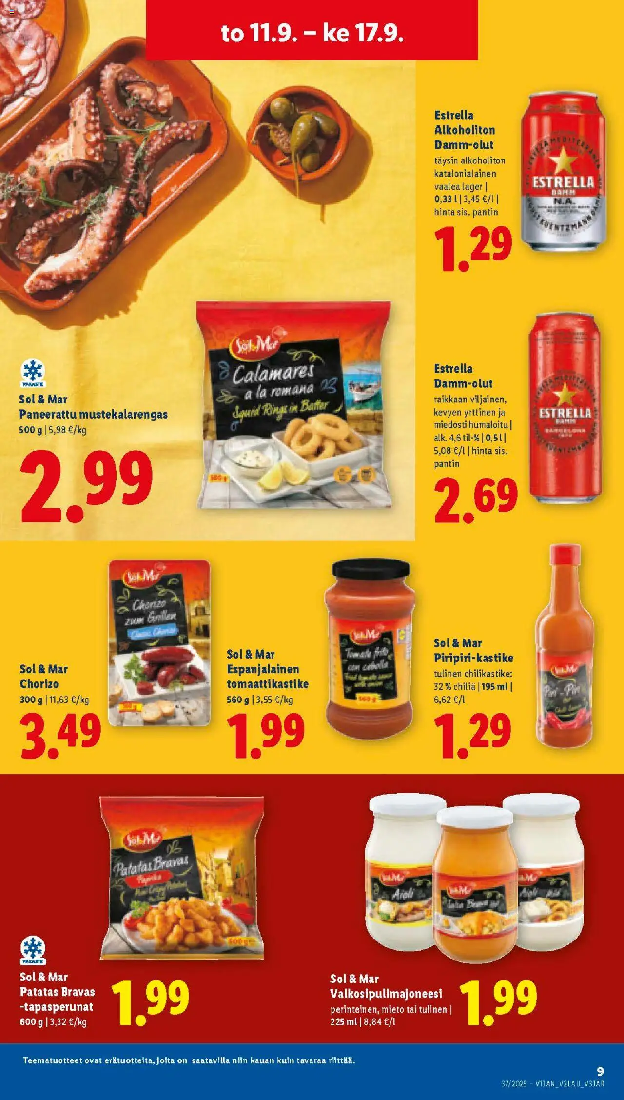 Lidl tarjoukset - Tampere – voimassa 11.09.2025 alkaen | Sivu: 9 | Tuotteet: Chilikastike, Chorizo, Tomaattikastike