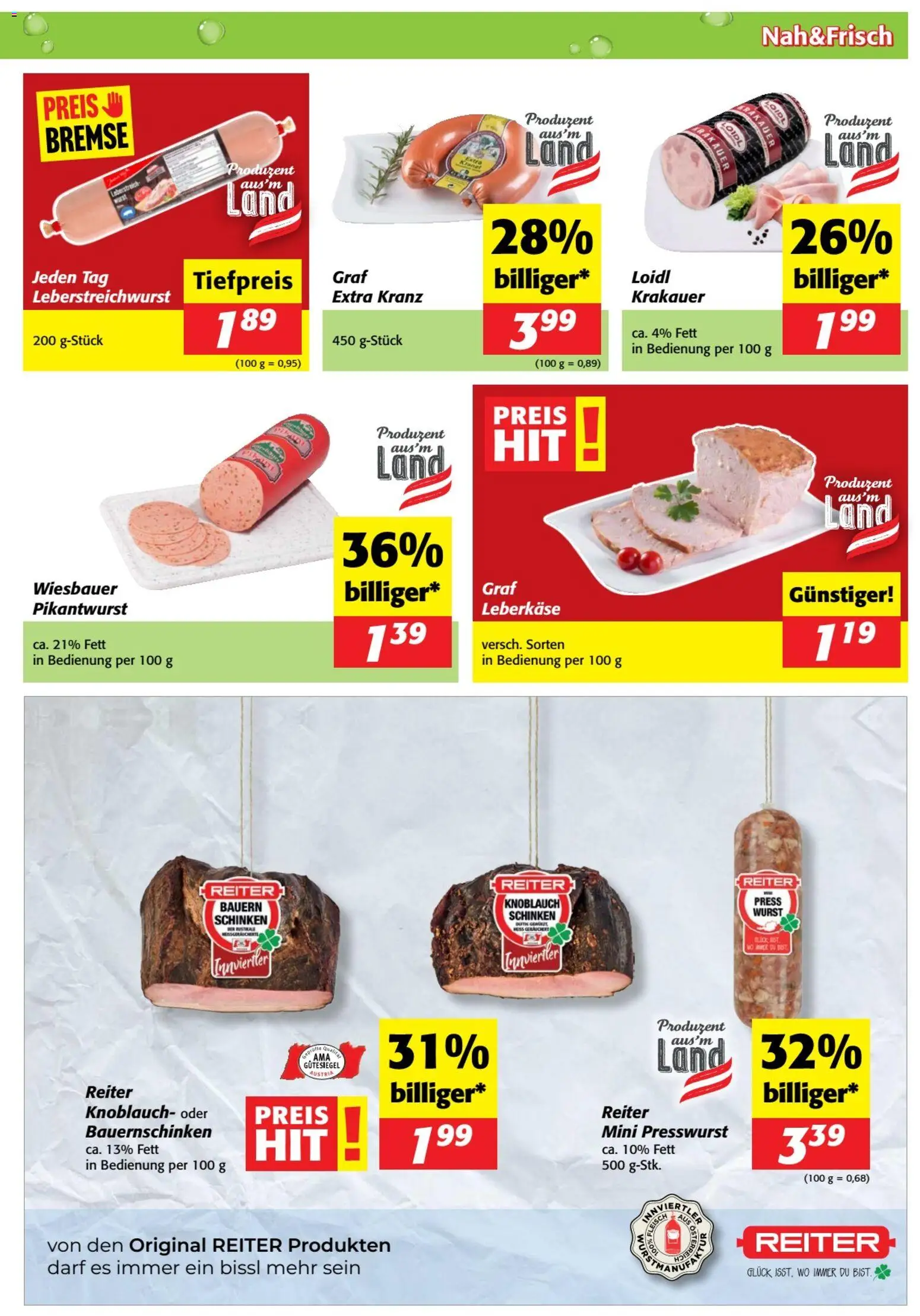 Nah und Frisch Flugblatt gültig ab 25.02.2026 | Seite: 3 | Produkte: Wurst, Knoblauch, Schinken