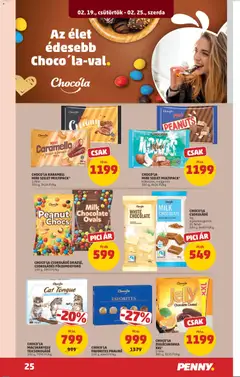 CHOCO'LA CSOKOLÁDÉ, tej, egészmogyorós ét, fehér, 100 g - amely érvényes a következő dátumtól: 19.02.2026 | Oldal: 29