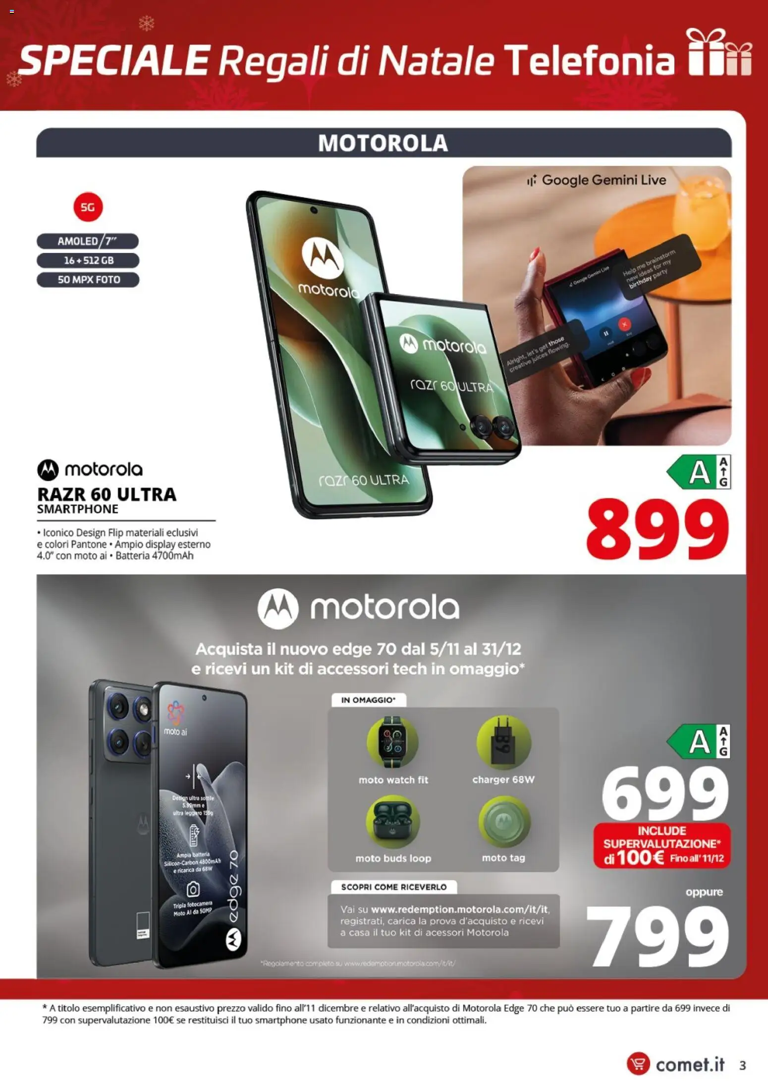 Volantino Comet del 04.12.2025 | Pagina: 3 | Prodotti: Smartphone, Fotocamera, Batteria