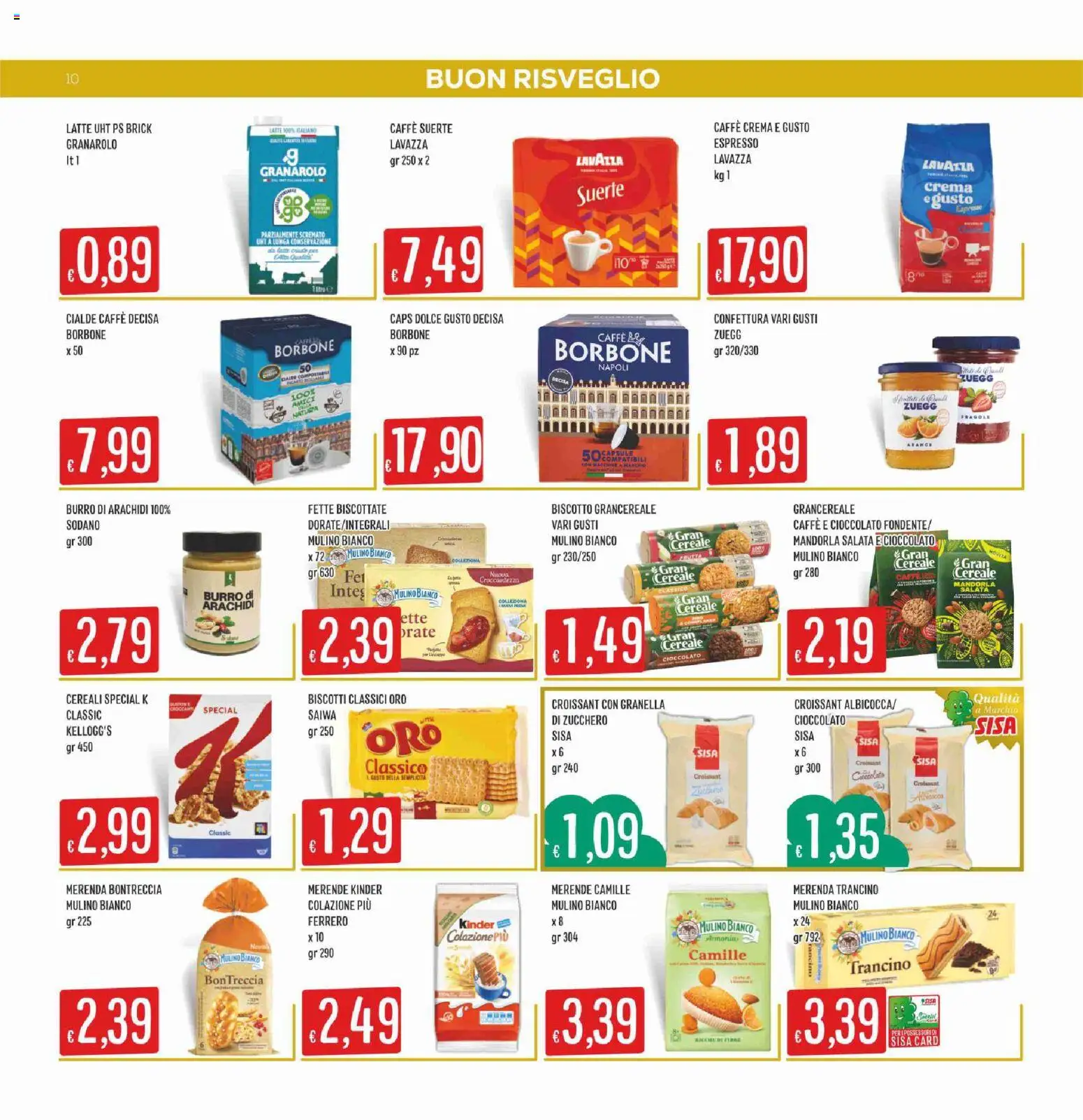 Volantino SISA del 07.04.2026 | Pagina: 10 | Prodotti: Crema, Biscotti, Burro di arachidi, Fette biscottate