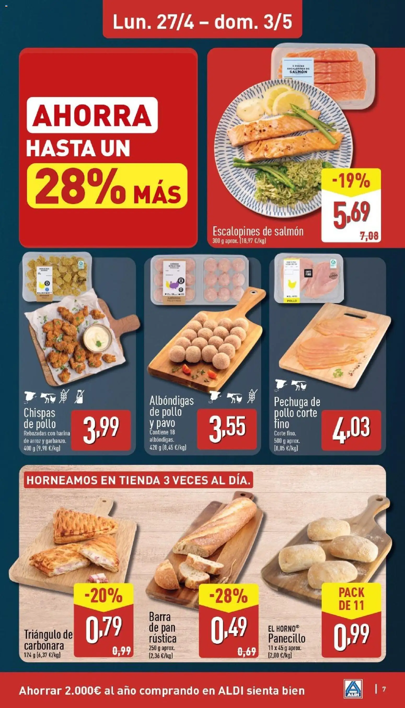 Aldi folleto Baleares │ válido desde el 27.04.2026 | Página: 7 | Productos: El horno, Pan, Arroz, Horno