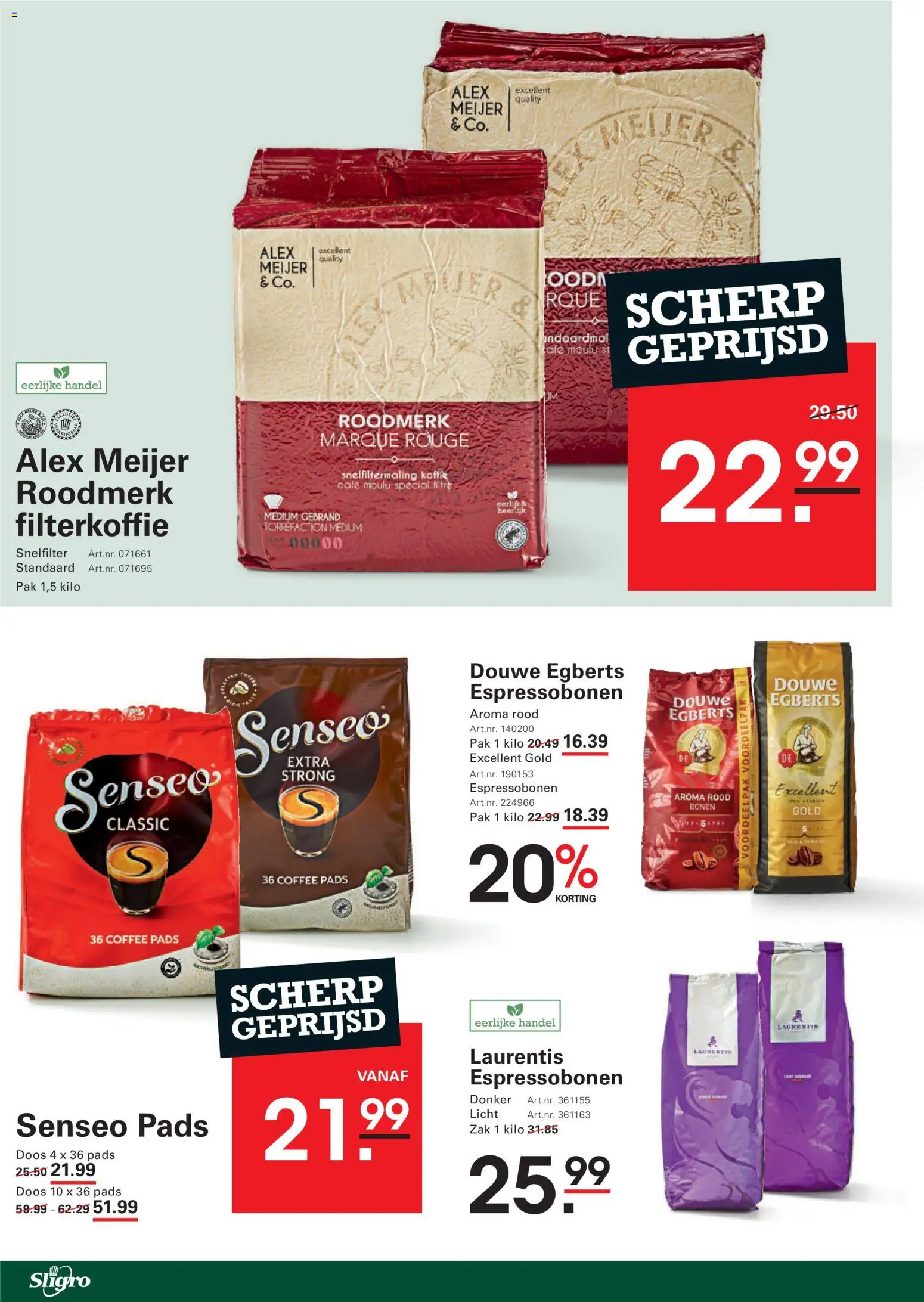 {H1} | Pagina: 14 | Producten: Koffie, Zak, Pads