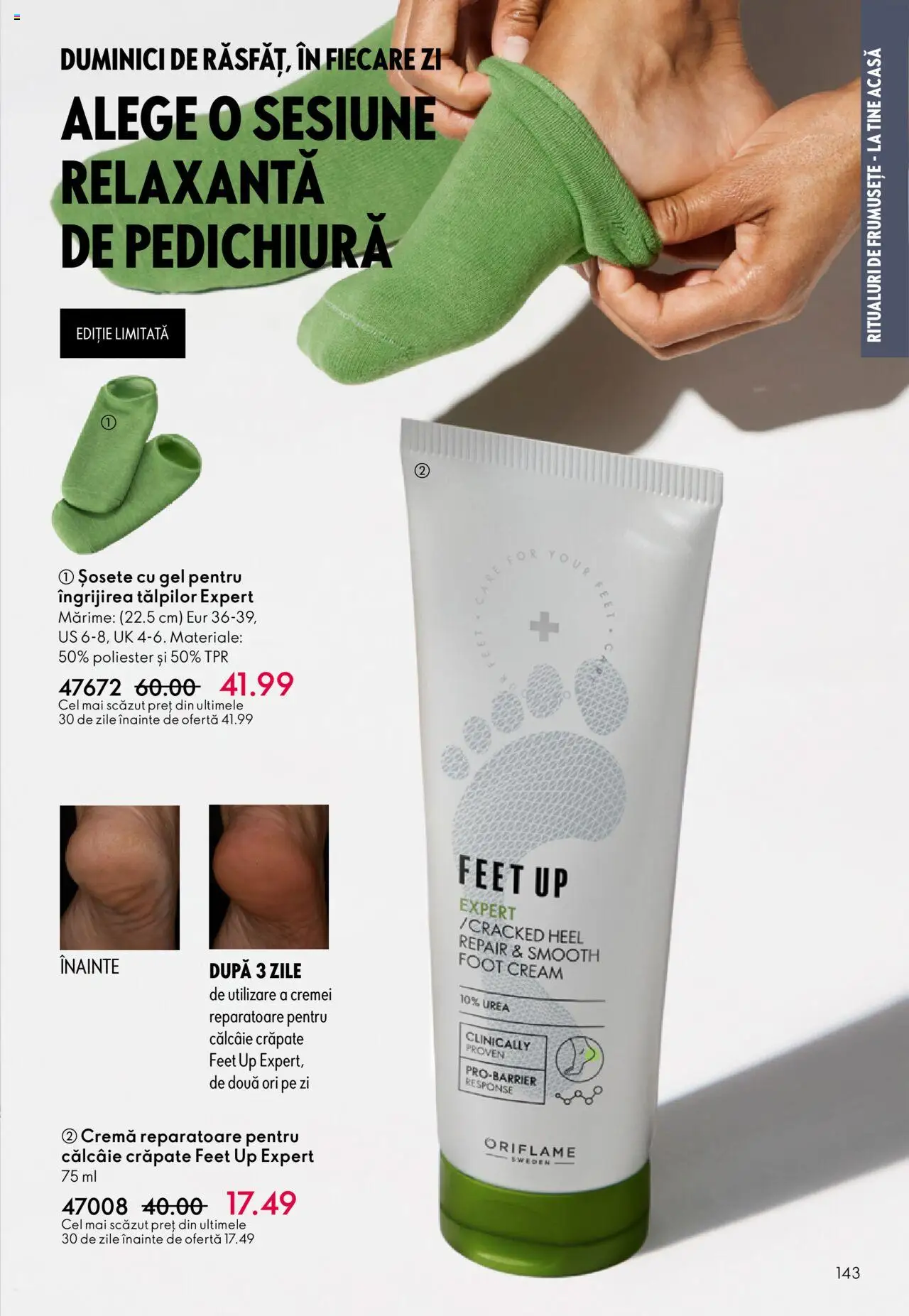 Oriflame catalog 13 2025 – valabil de la 10.09.2025 | Pagină: 143 | Produse: Cremă, Șosete