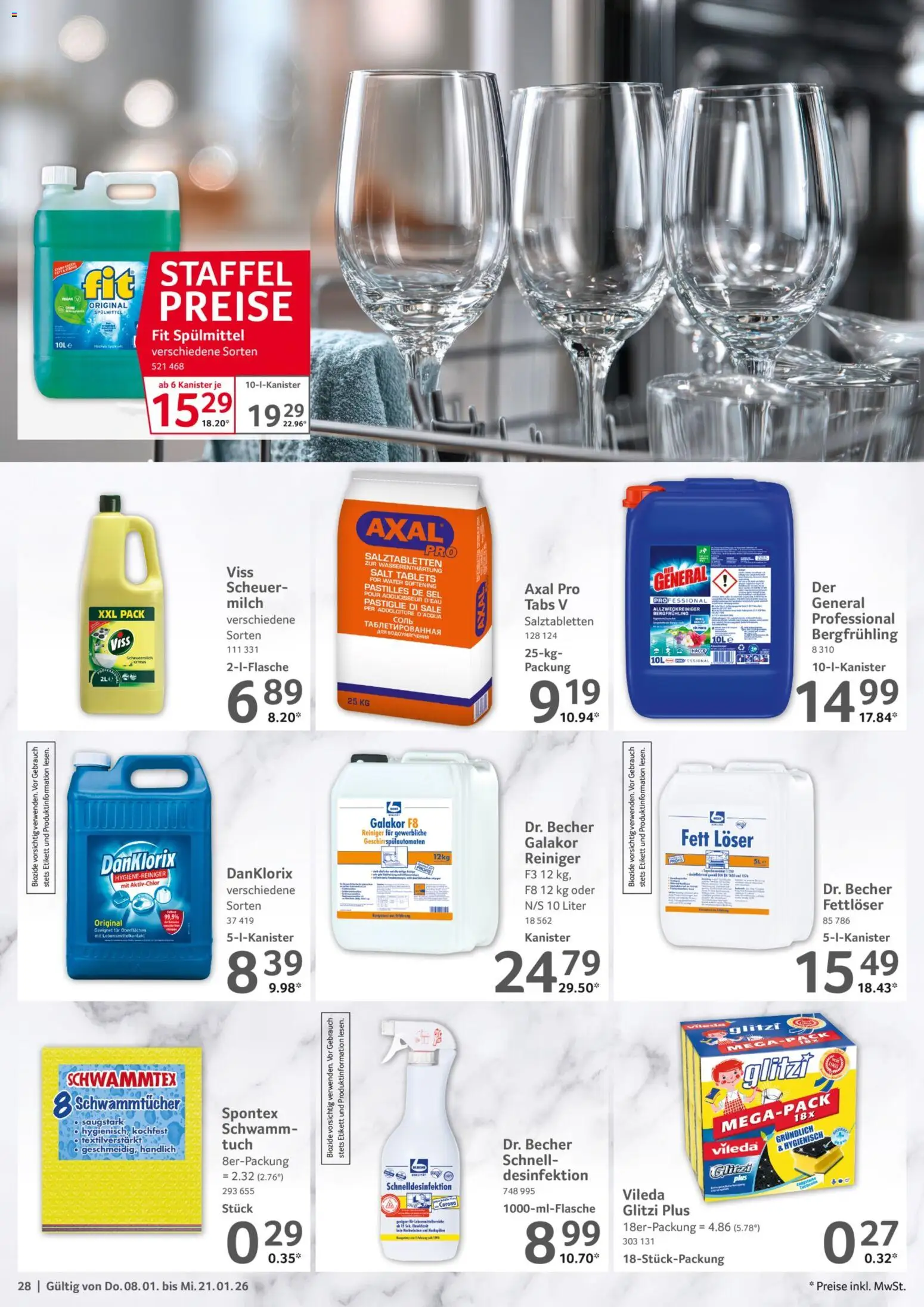 Selgros Gastronomie – gültig ab 08.01.2026 | Seite: 28 | Produkte: Milch