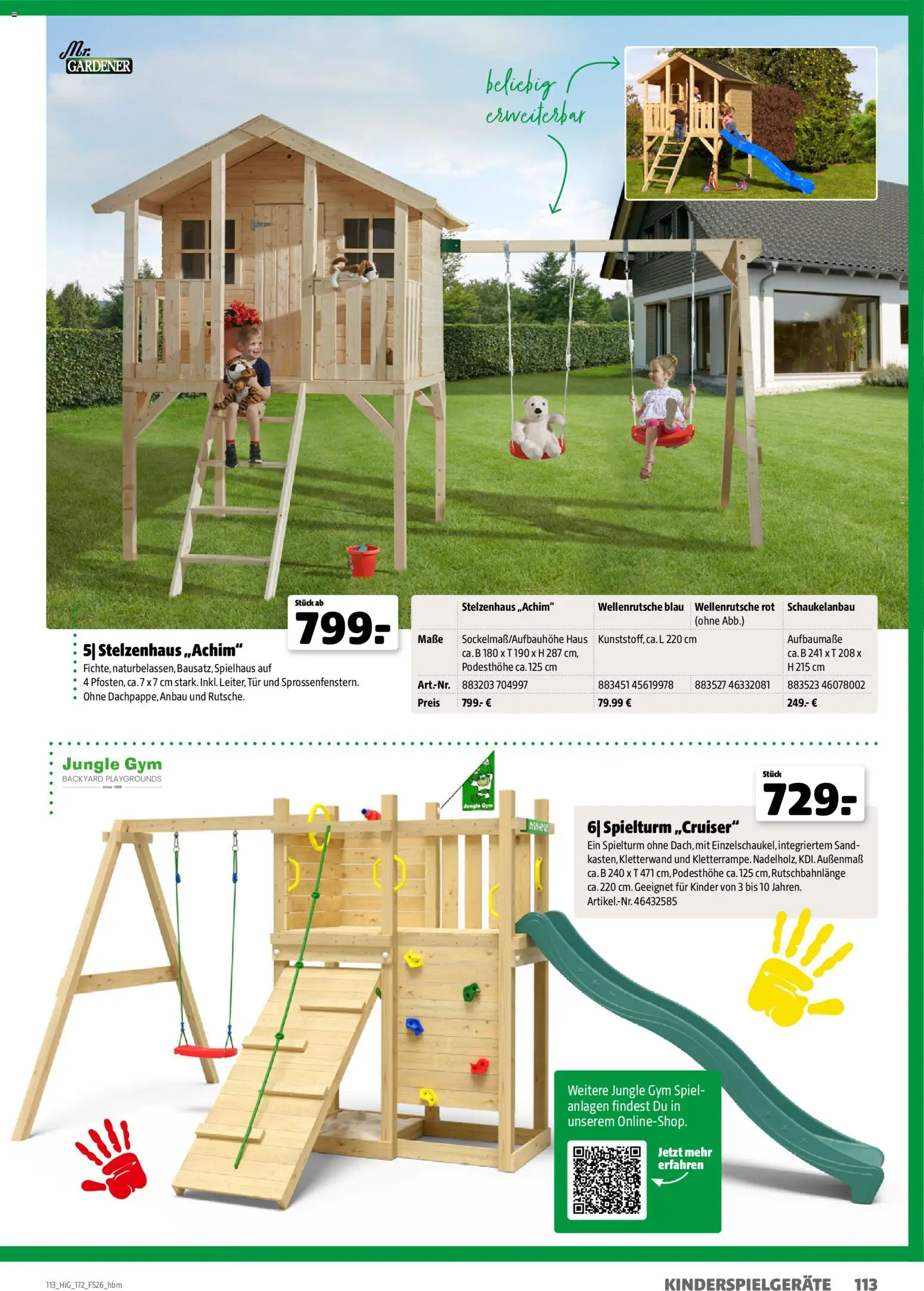 Hagebau Gartengestaltungsortiment – gültig ab 02.03.2026 | Seite: 113 | Produkte: Spiel, Tür