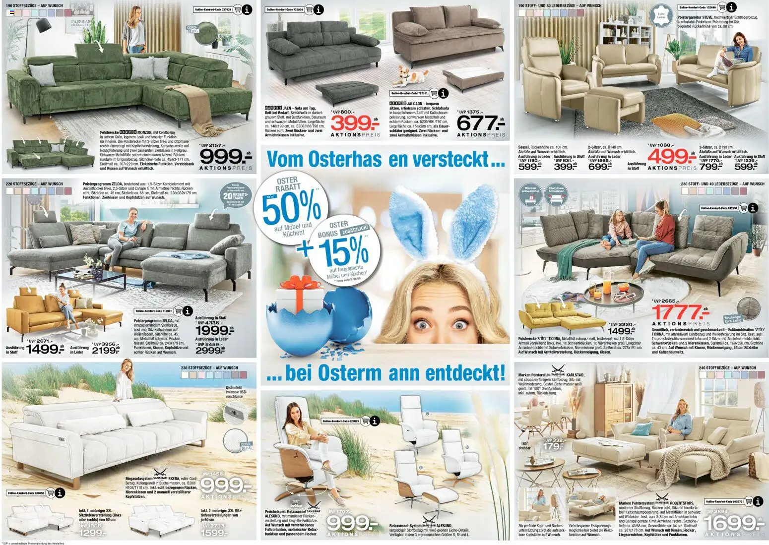 Ostermann Prospekt 	 – gültig ab 28.03.2026 | Seite: 3 | Produkte: USB, Schlafsofa, Kissen, Kuchen