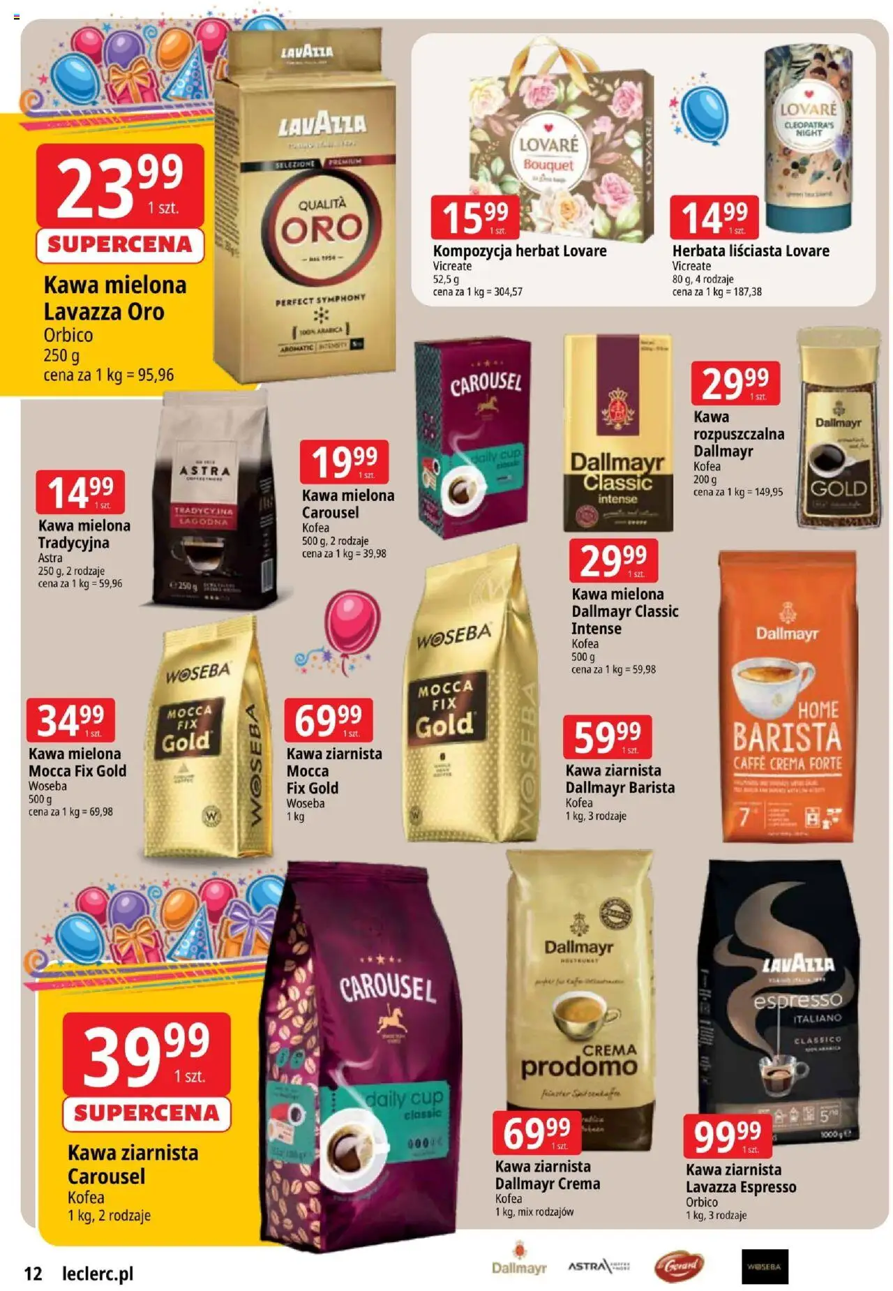E.Leclerc Gazetka - Zielona Góra od 07.10.2025 | Strona: 12 | Produkty: Herbata liściasta, Lavazza, Kawa, Herbata
