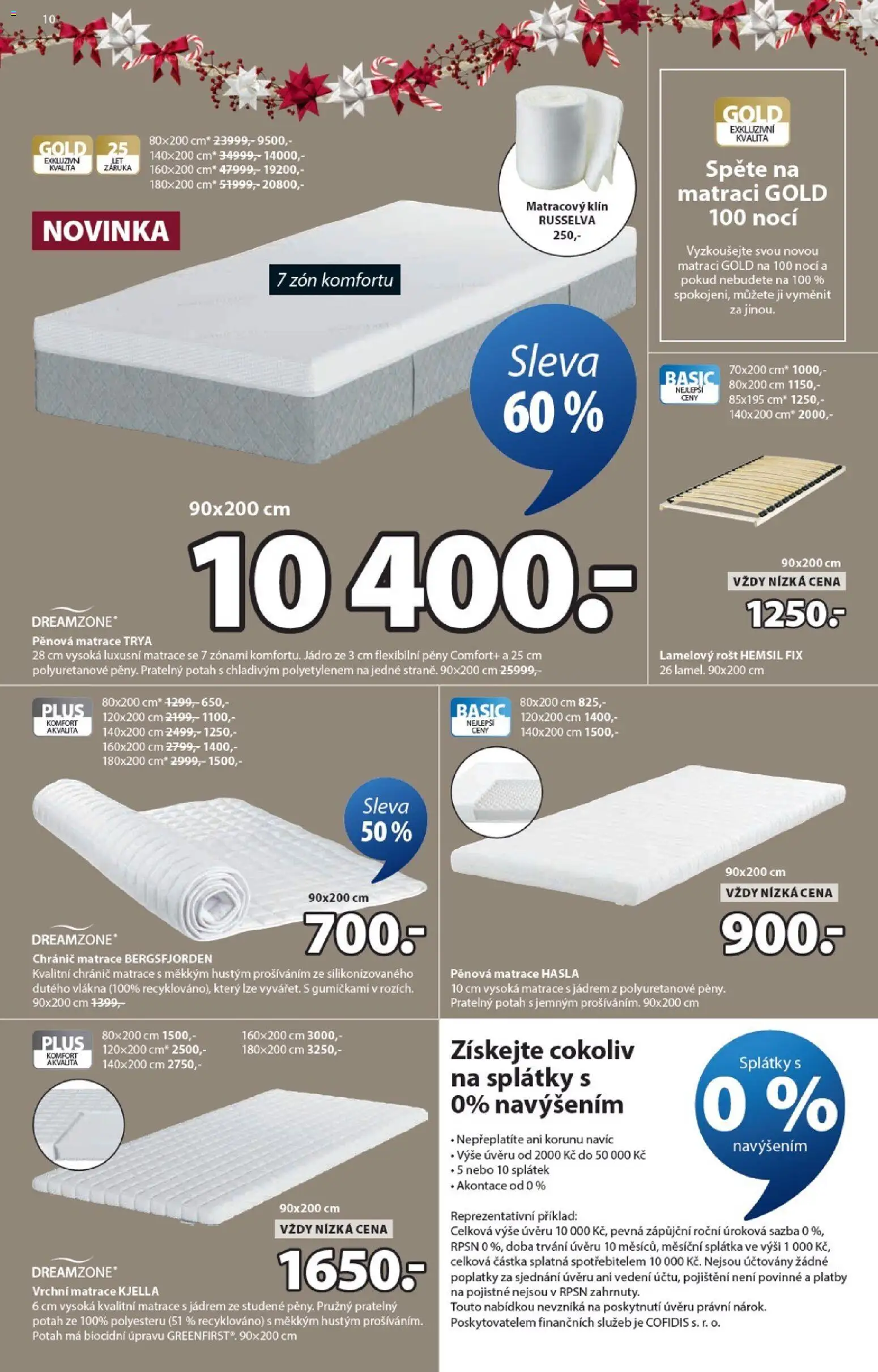 JYSK leták od 24.11.2025 | Strana: 10 | Produkty: Chránič matrace, Matrace, Rošt