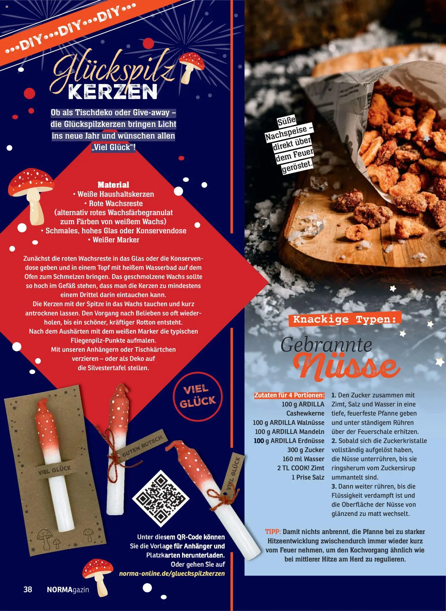 Norma NORMAgazin November/Dezember 2025 – gültig ab 01.11.2025 | Seite: 38 | Produkte: Ofen, Walnüsse, Wasser, Zucker