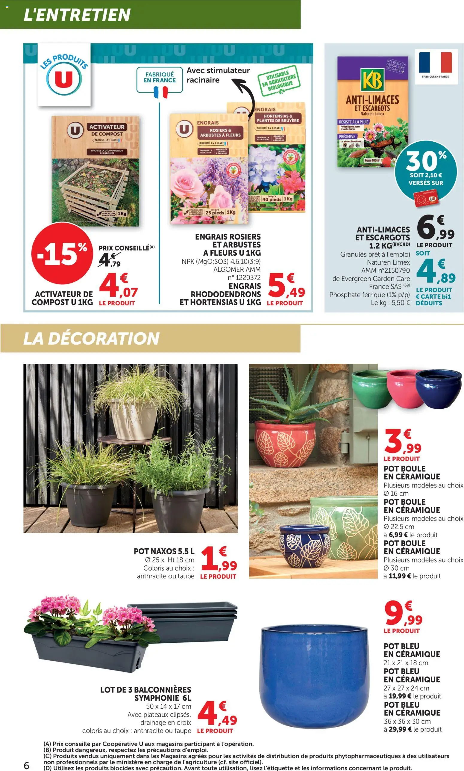 {H1} | Page: 6 | Produits: Plantes, Escargots