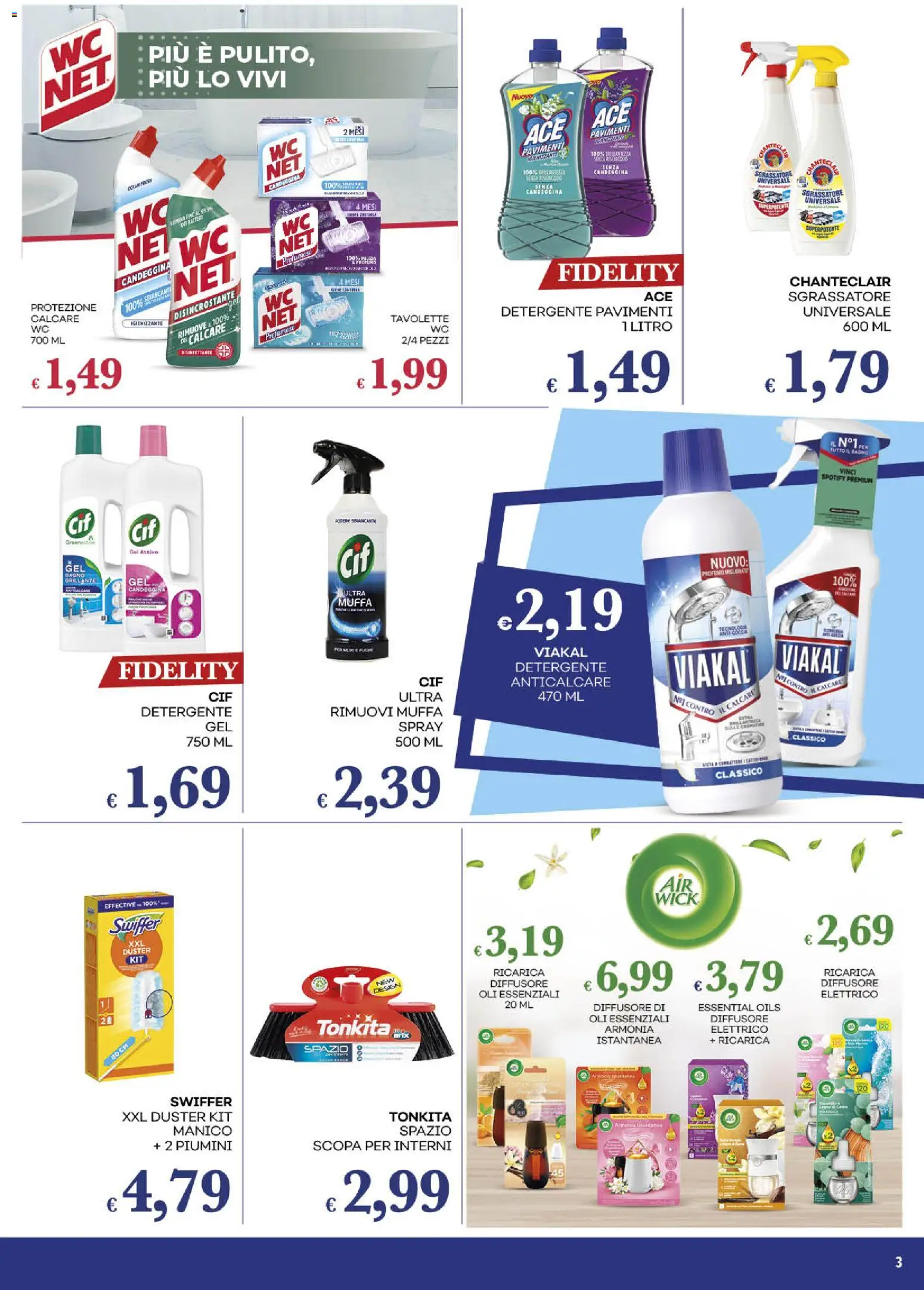 Volantino Pilato del 17.03.2026 | Pagina: 3 | Prodotti: Detergente, Candeggina, Anticalcare, Scopa