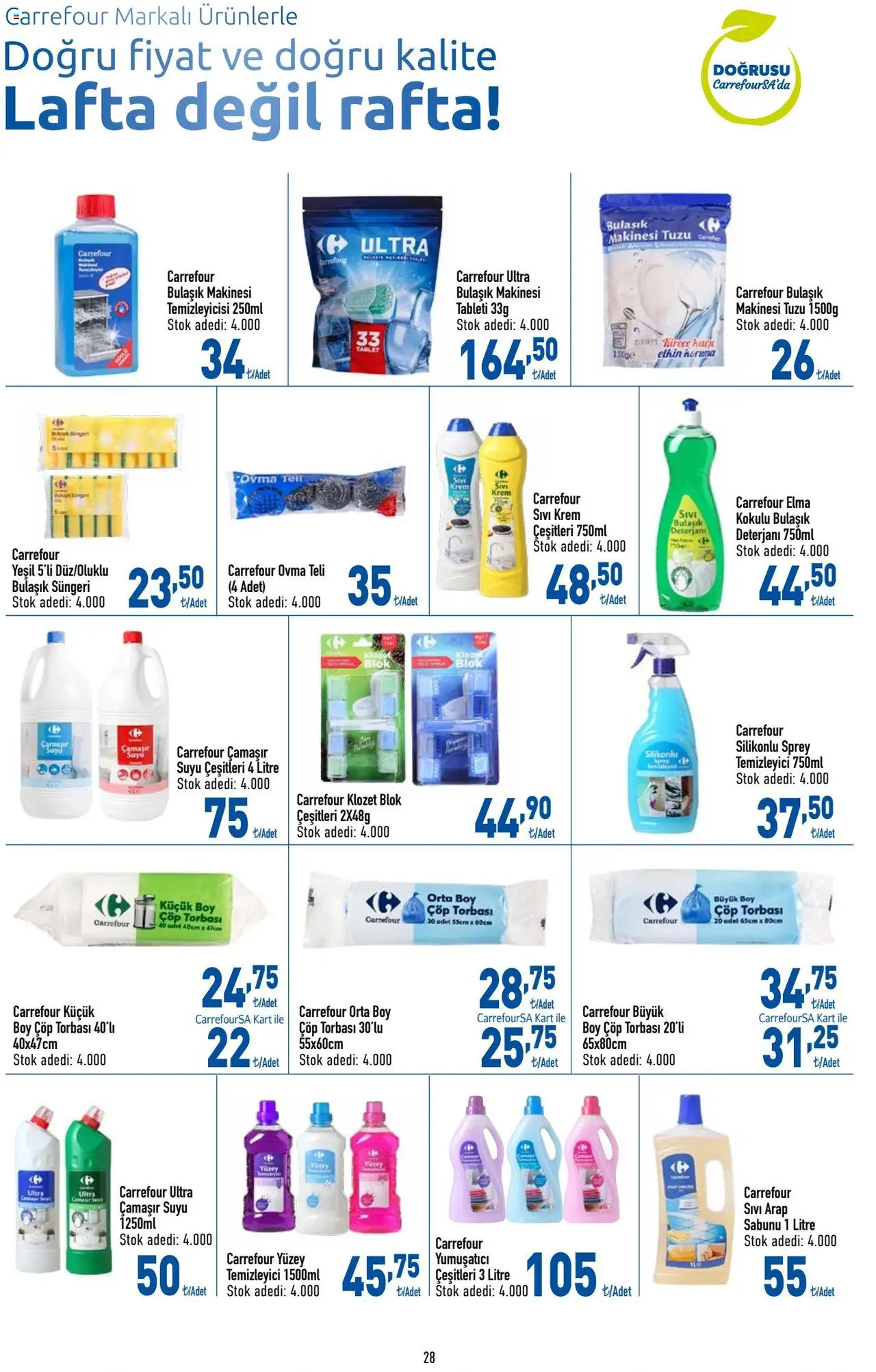 CarrefourSA Katalog - 09.10.2025 tarihinden itibaren geçerlidir | Sayfa: 28 | Ürünler: Krem, Bulaşık deterjanı, Elma, Tablet