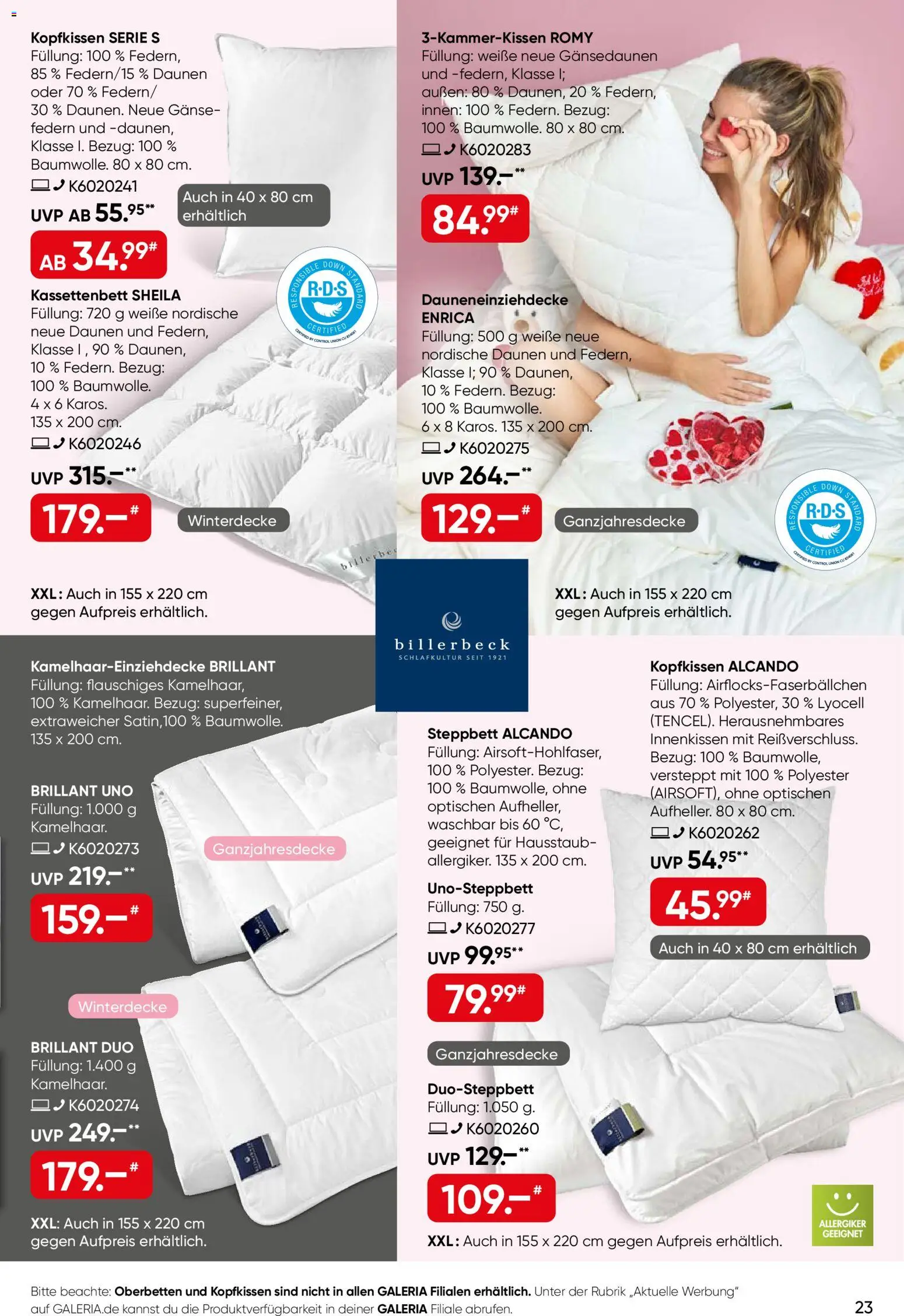 Galeria Karstadt Kaufhof Prospekt 	 – gültig ab 11.02.2026 | Seite: 23 | Produkte: Kopfkissen