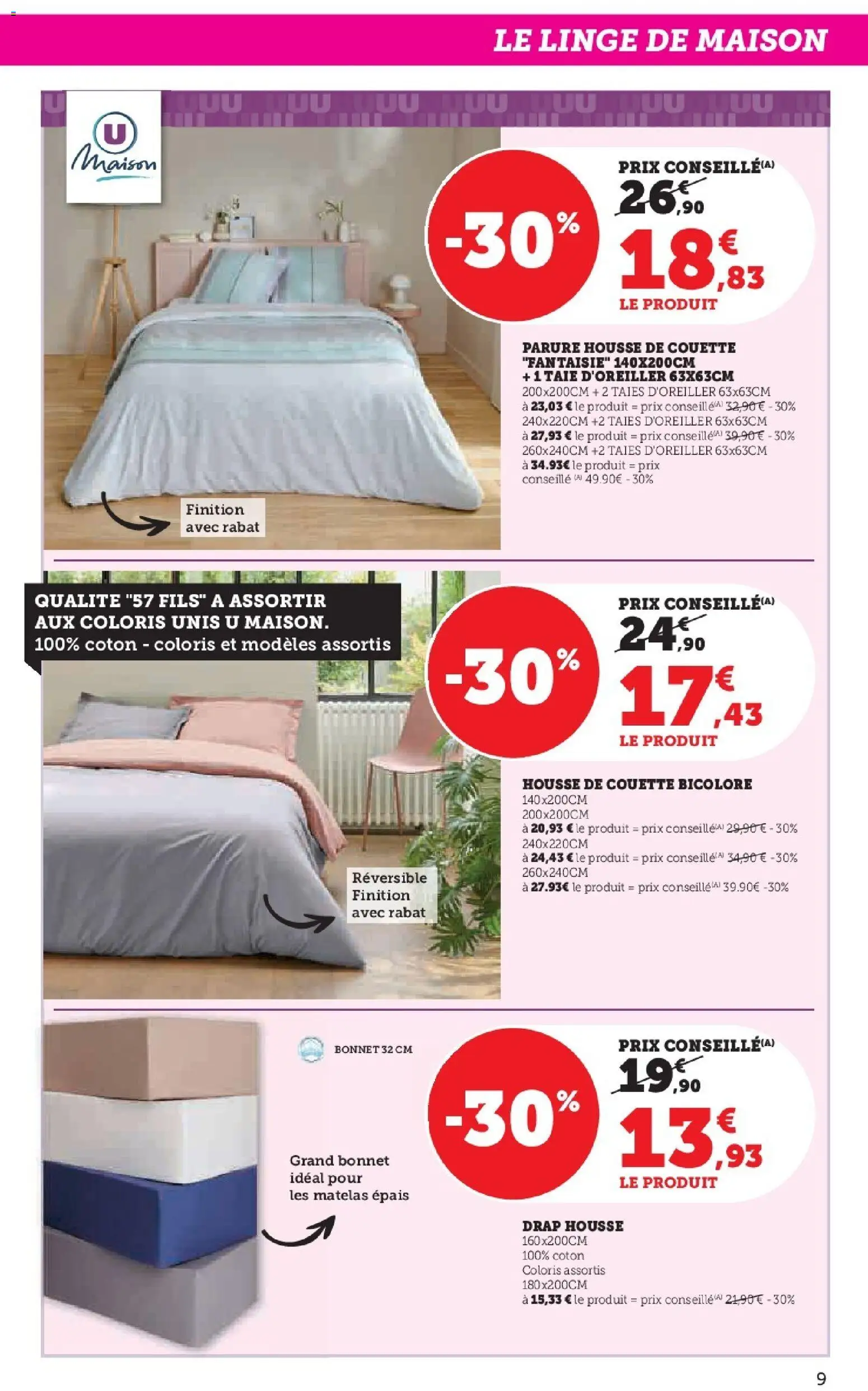 {H1} | Page: 9 | Produits: Bonnet, Coton, Matelas, Couette