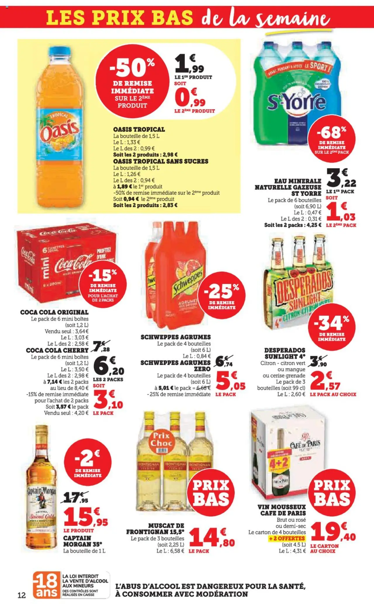  | Page: 12 | Produits: Vin mousseux, Eau minérale, Oasis tropical, Café