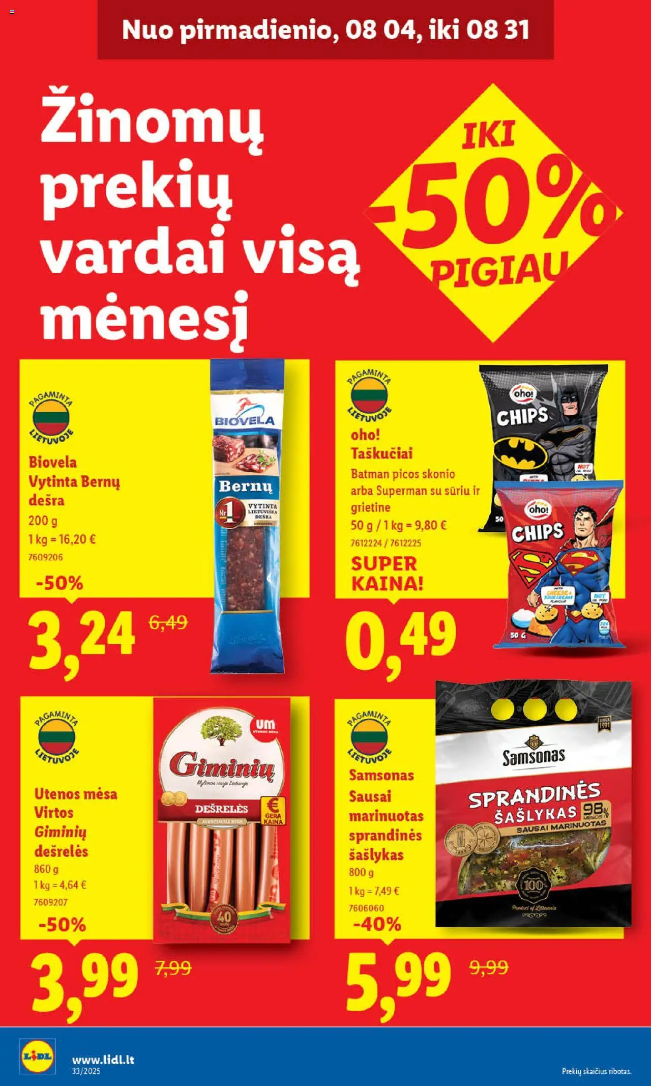 LIDL - Leidinys│galioja nuo 11.08.2025 | Puslapis: 18 | Prekių: Dešrelės, Dešra, Grietinė