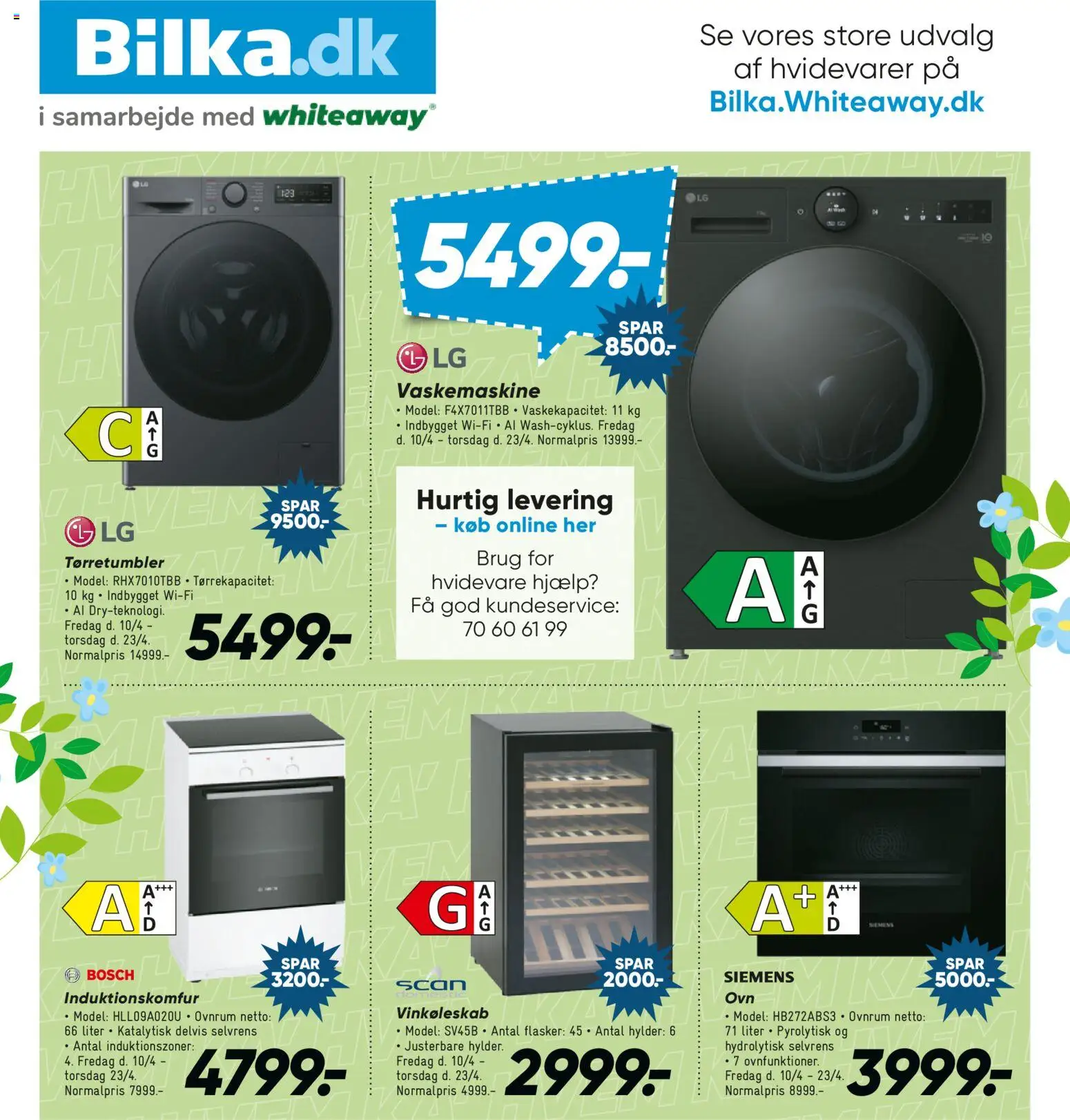 Bilka tilbudsavis – gyldig fra 10.04.2026 | Side: 40 | Produkter: Vaskemaskine, Tørretumbler