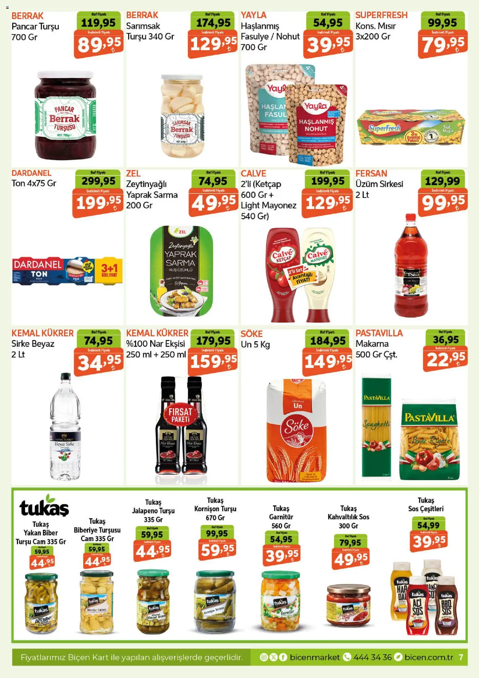 Biçen Market Katalog - 05.11.2025 tarihinden itibaren geçerlidir | Sayfa: 7 | Ürünler: Fasulye, Sirke, Nar ekşisi, Pancar