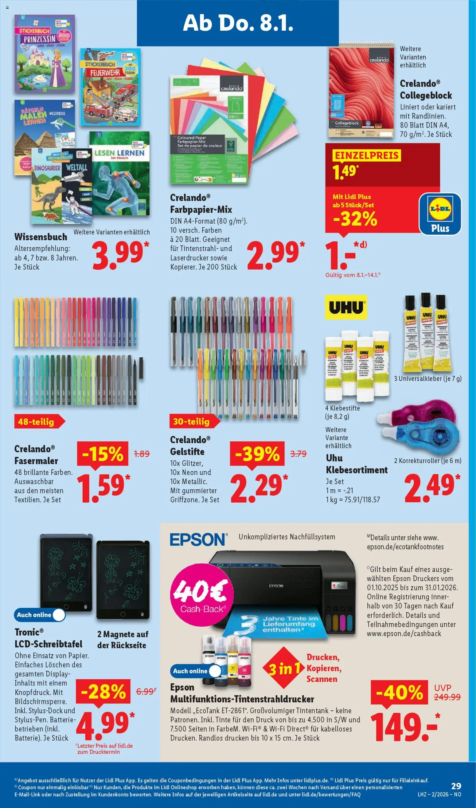 Lidl Prospekt Holzminden – gültig ab 05.01.2026 | Seite: 41 | Produkte: Epson, Laserdrucker