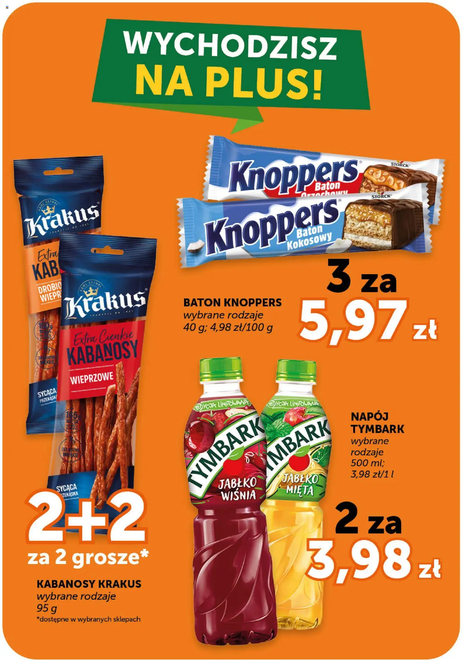 Groszek gazetka - Minimarket od 12.03.2026 | Strona: 2 | Produkty: Knoppers, Kabanosy, Mięta, Baton