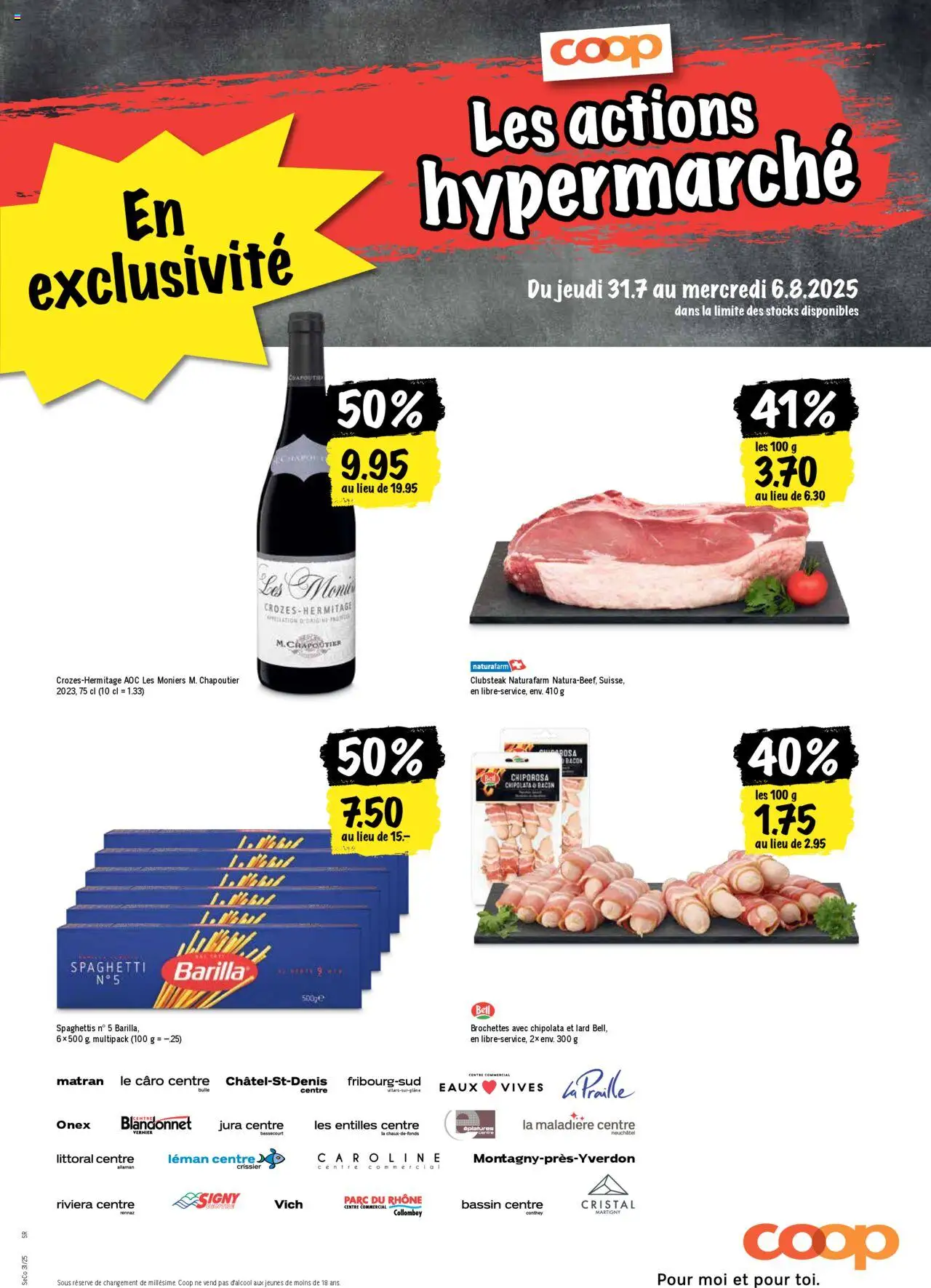 Coop - Les actions de la semaine ab 31.07.2025 | Seite: 21 | Produkte: Jura, Barilla, Flager