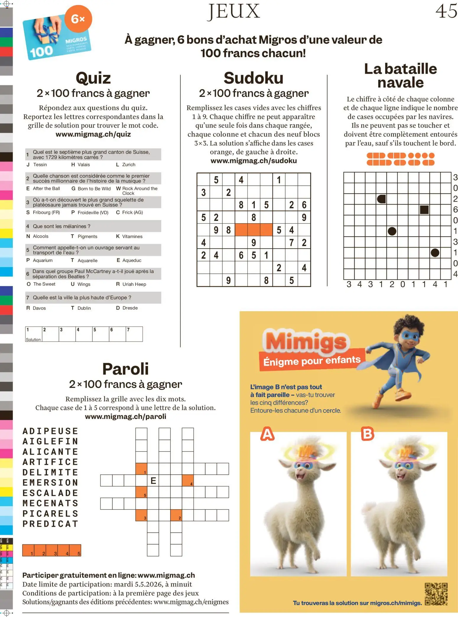 Migros aktionen Magazine FR – gültig ab 29.04.2026 | Seite: 45 | Produkte: Rock