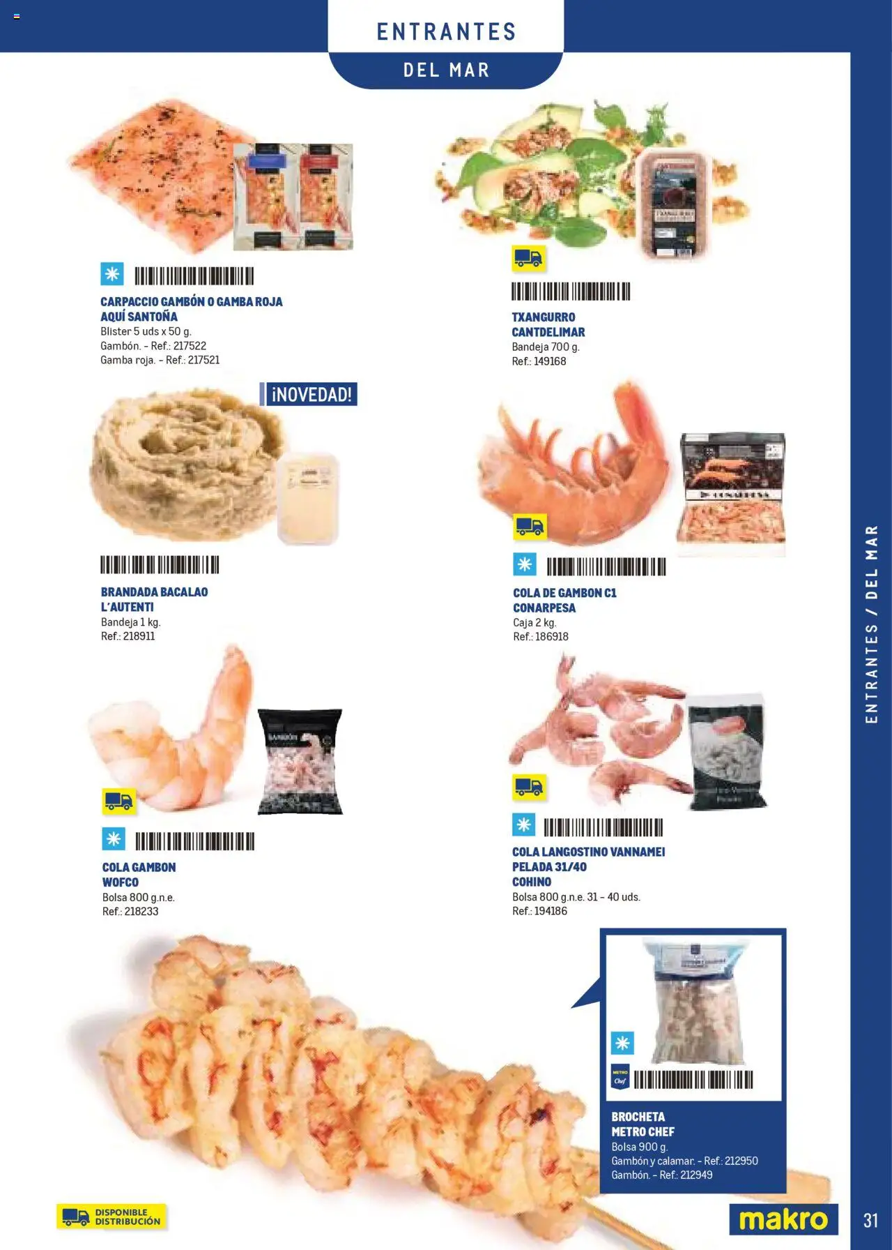Makro -  Especial Catering Canarias │ válido desde el 25.02.2025 | Página: 31 | Productos: Bandeja, Caja, Langostino, Gamba