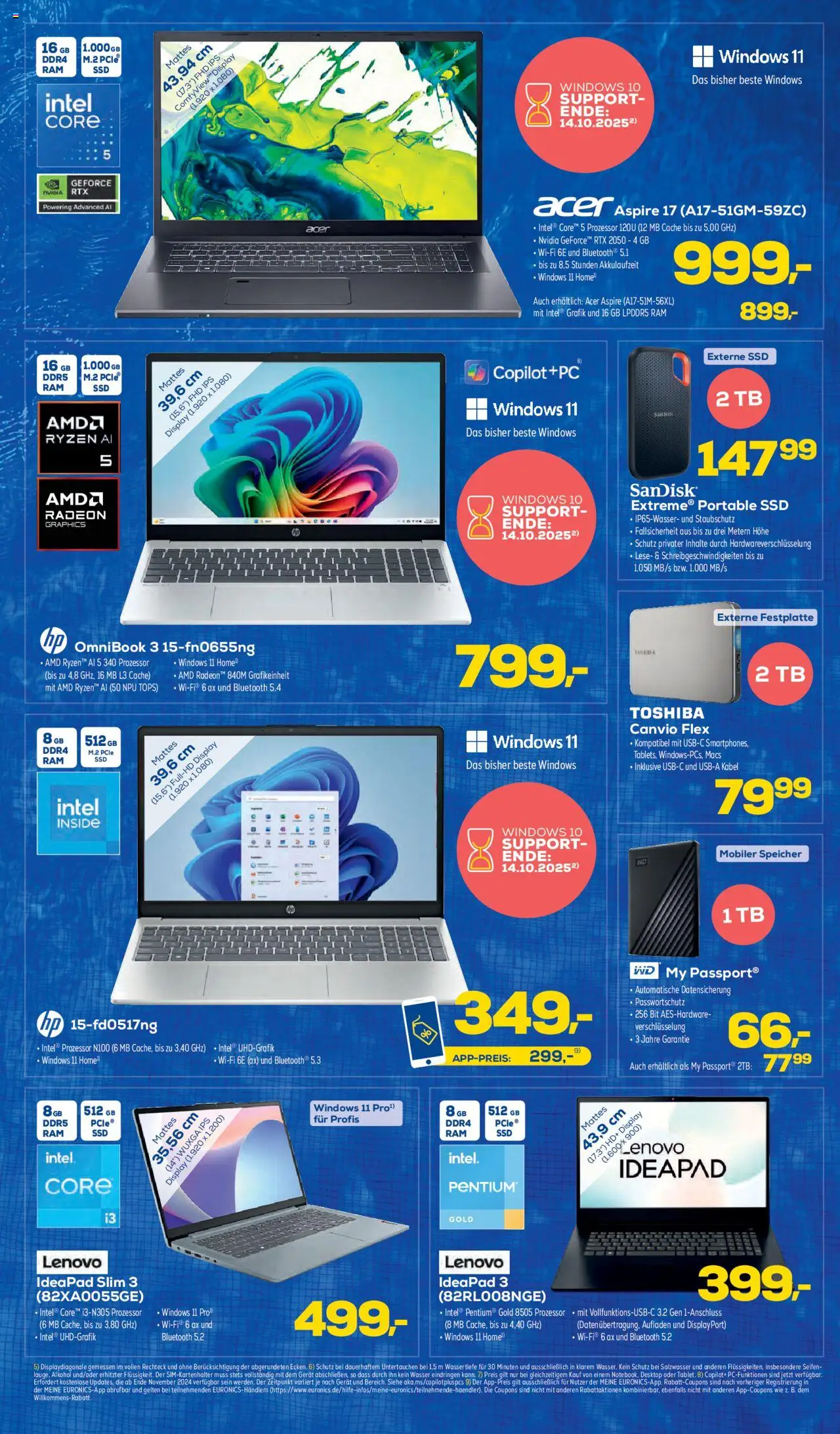 Euronics Prospekt 	 - gültig ab dem 23.07.2025 | Seite: 5 | Produkte: Kabel, Lenovo, Smartphones, Wasser