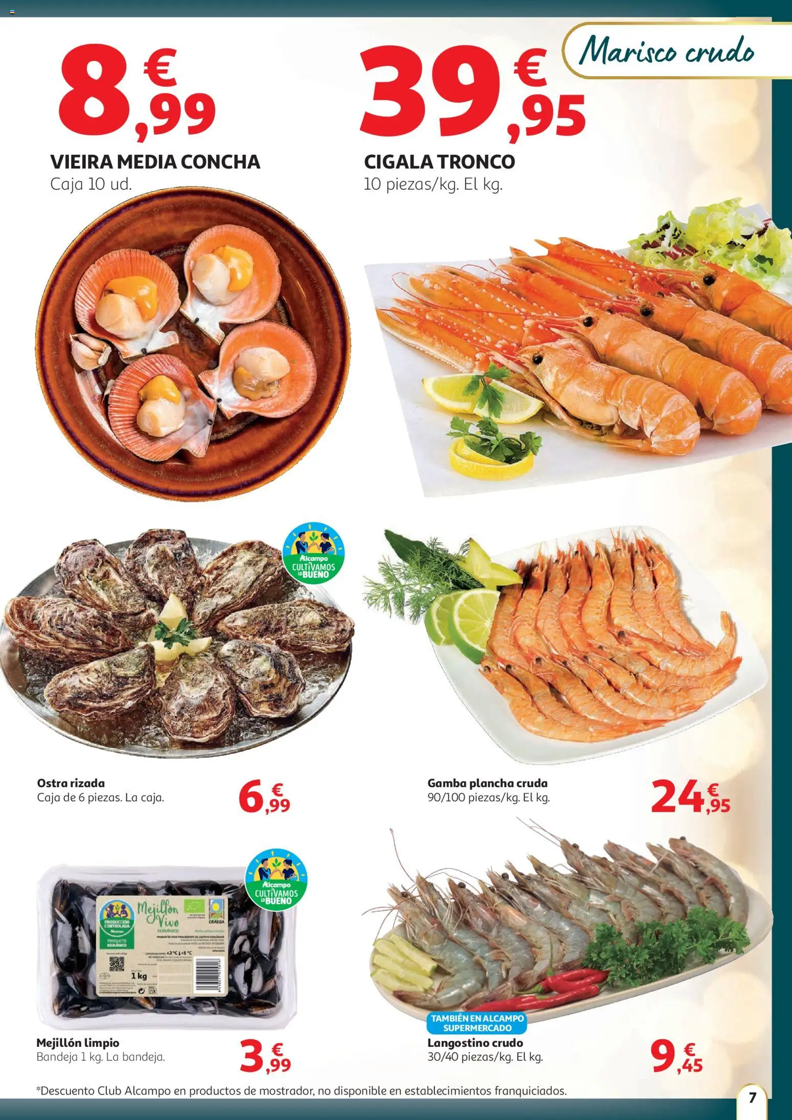 Alcampo - HG Unico │ válido desde el 11.12.2025 | Página: 7 | Productos: Bandeja, Caja, Langostino, Gamba