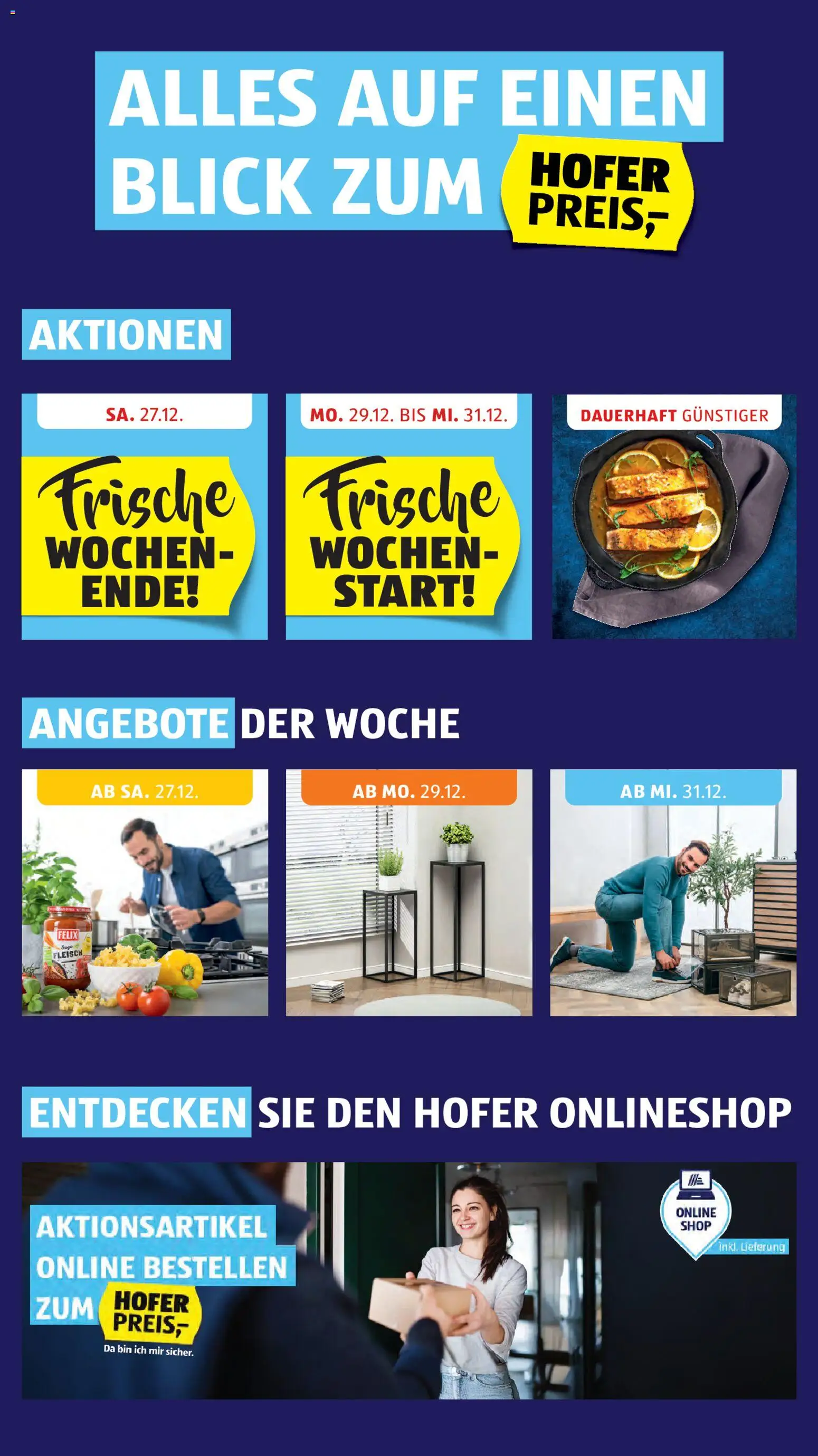 Hofer AT akciós ujság - amely érvényes a következő dátumtól: 27.12.2025 | Oldal: 2